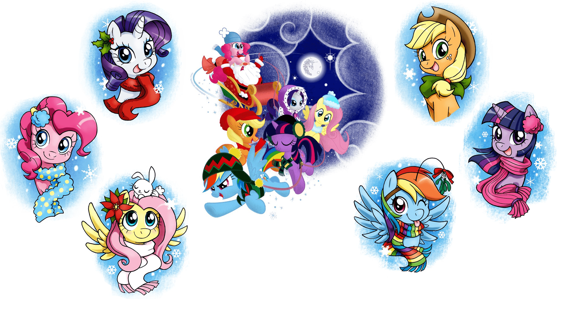 1920x1080 My Little Pony Christmas Time Wallpaper WallDevil Best Free HD. Desktop Background