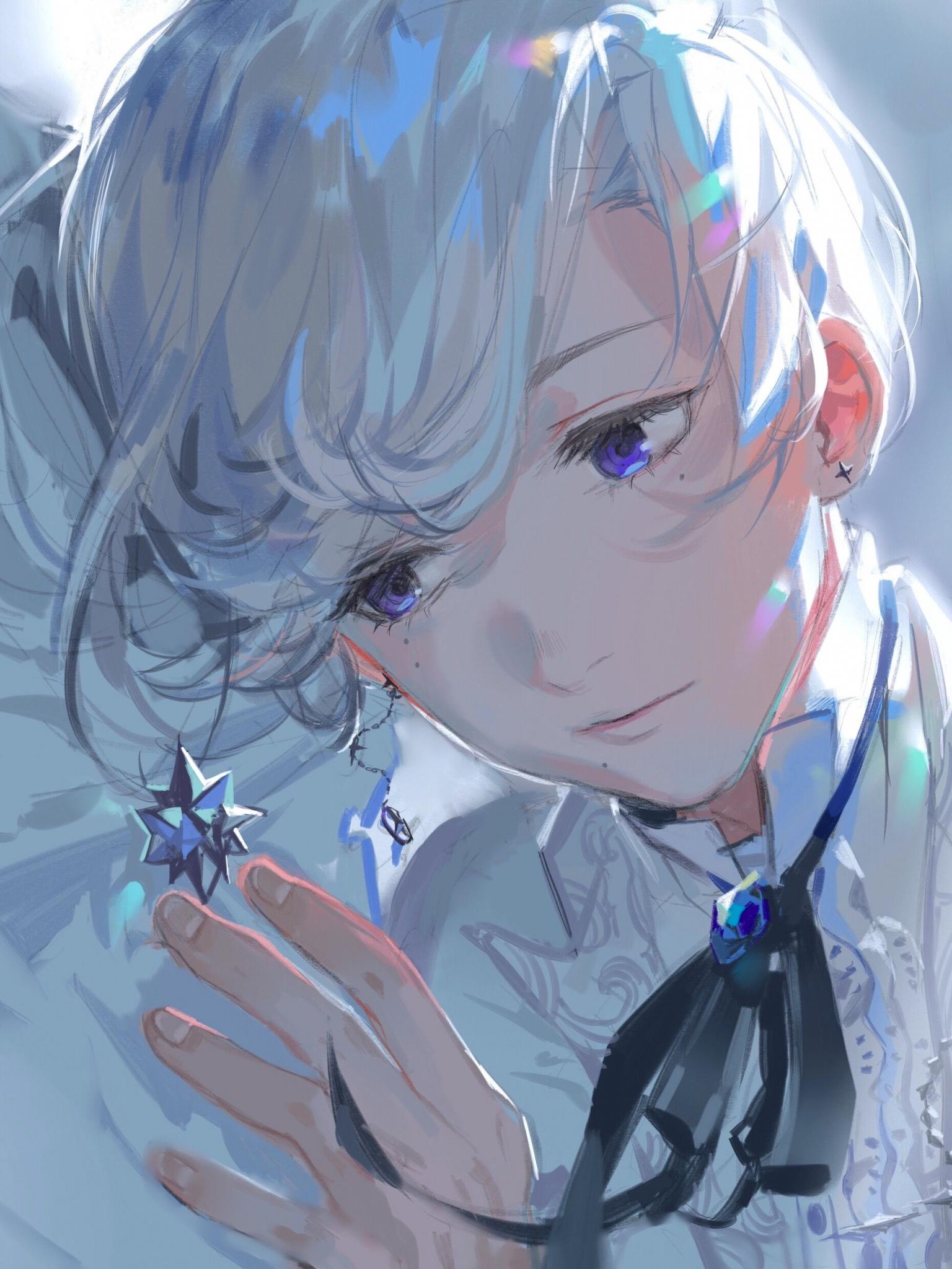 1536x2048 Cool Cute Anime Boy Wallpaper