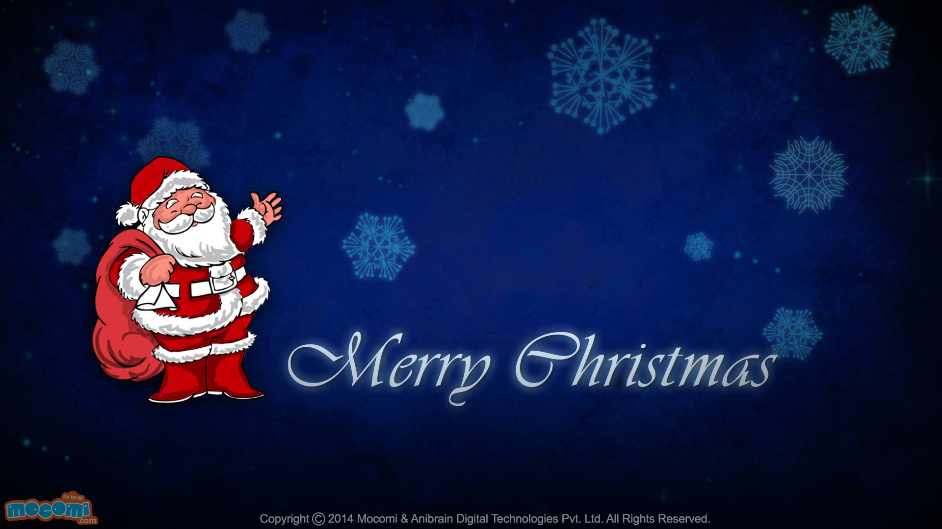1920x1080 Merry Christmas- Happy Santa Wallpaper for Kids