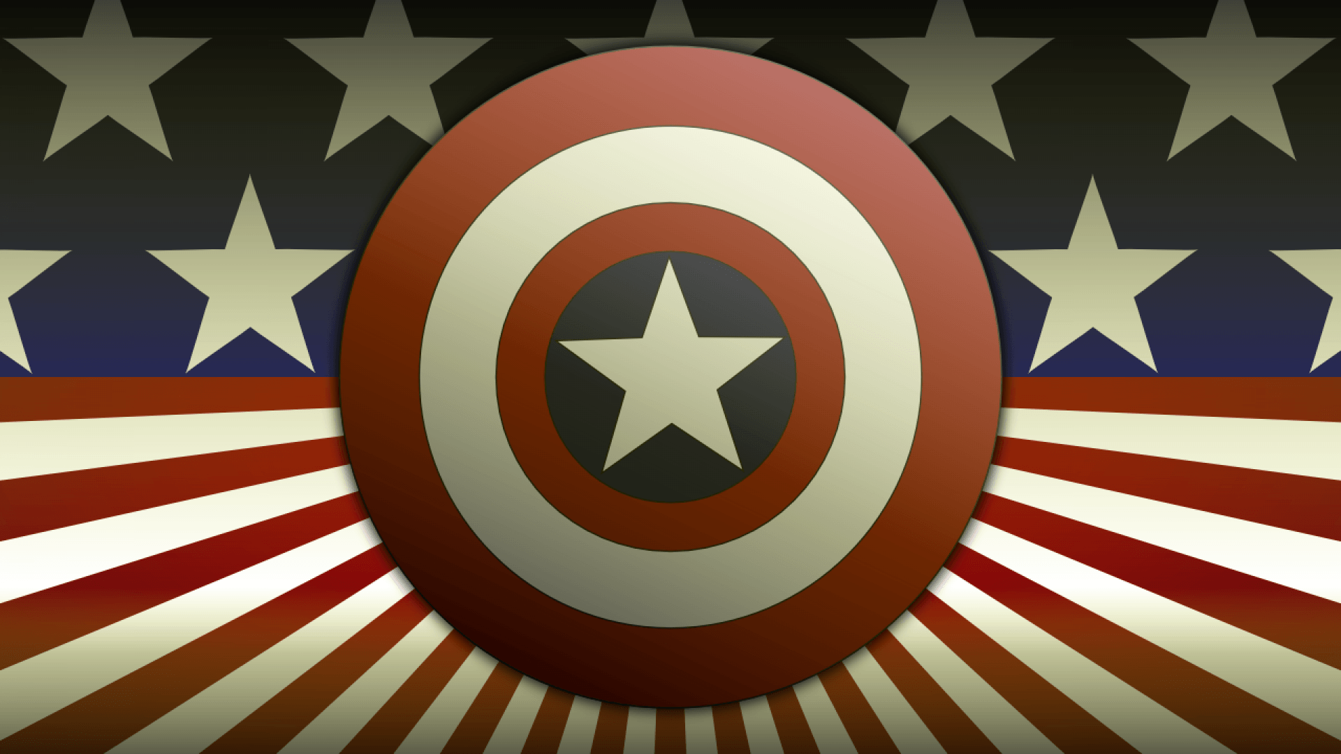 1920x1080 ScreenHeaven: Captain America Marvel Comics shields stars symbols
