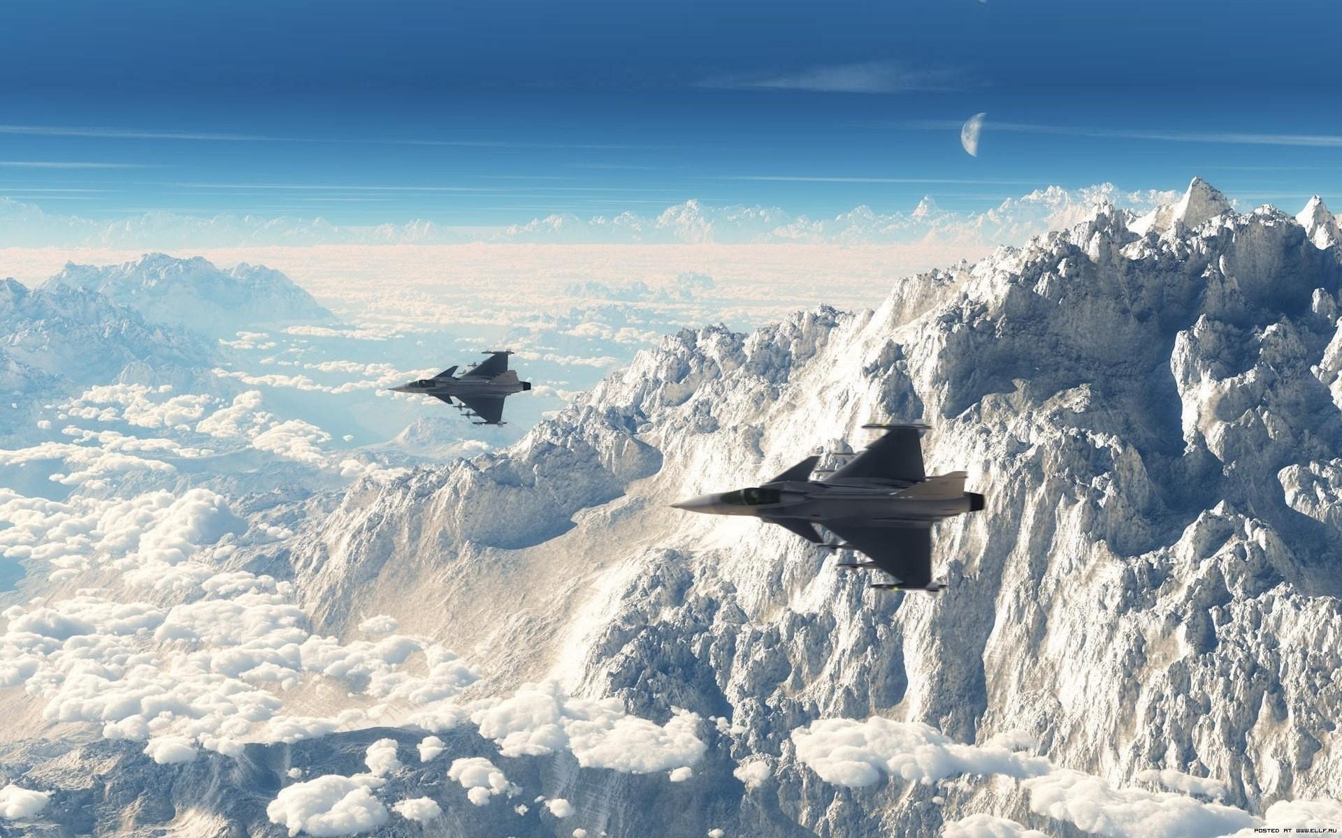 1920x1200 Saab JAS 39 Gripen Fighter jets in the sky wallpaper download. Wallpaper, picture, photo