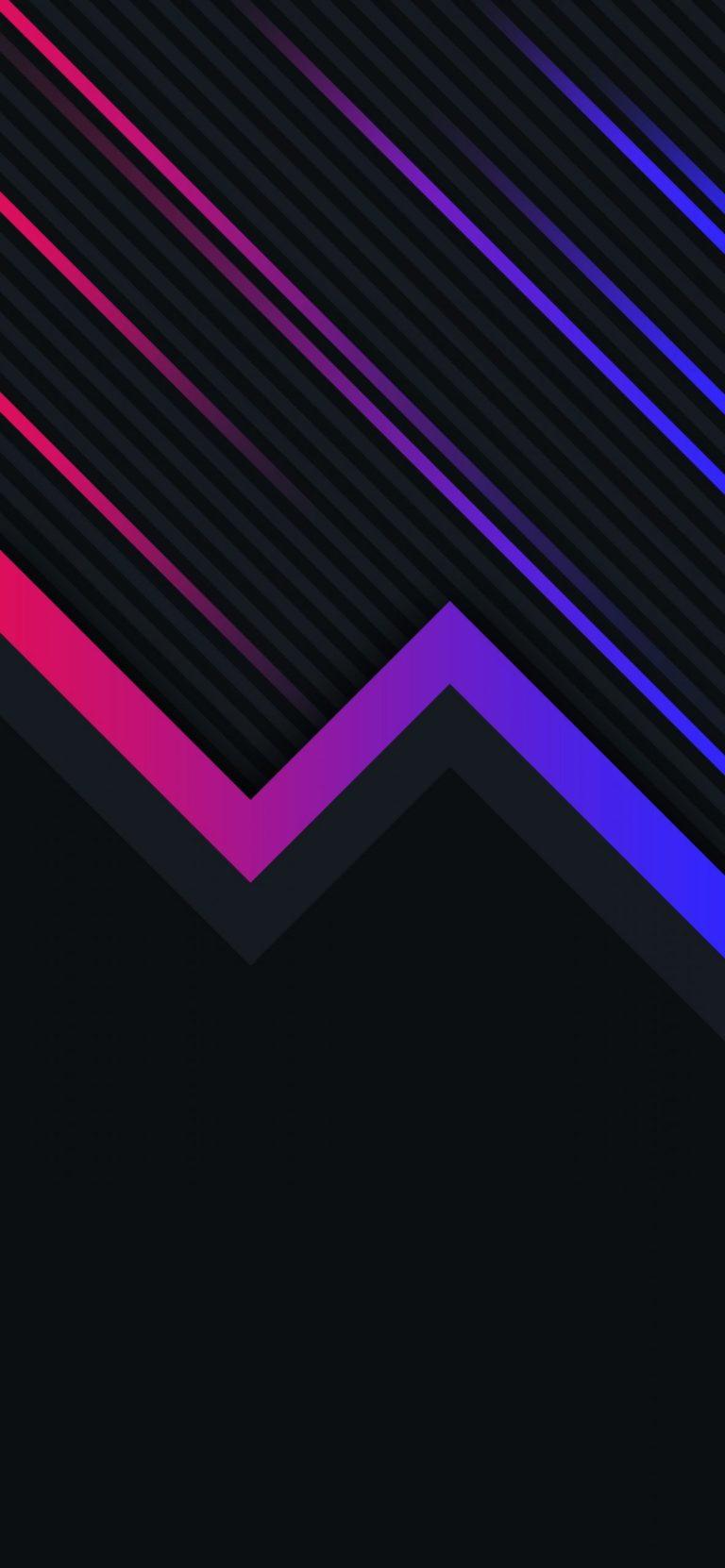 768x1662 Dark Amoled Black Purple Violet iPhone Wallpaper Download