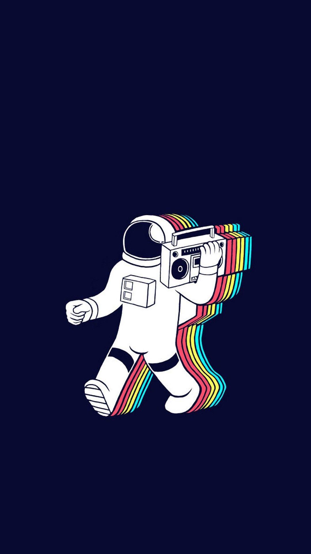 1080x1920 Cartoon Astronaut Music iPhone Wallpaper Brejcha Sad But True