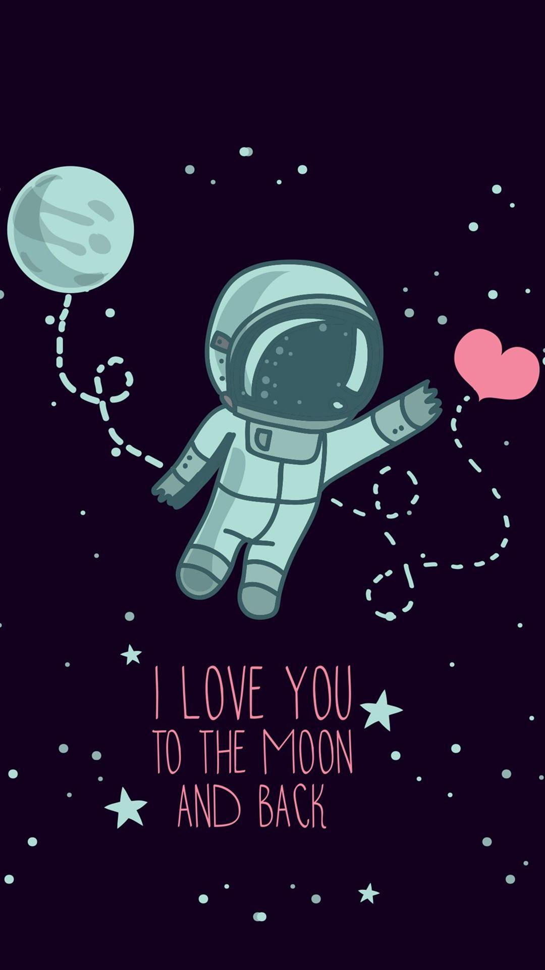 1080x1920 Cartoon Astronaut Top Free Cartoon Astronaut Backg. iPhone Wallpaper Free Download