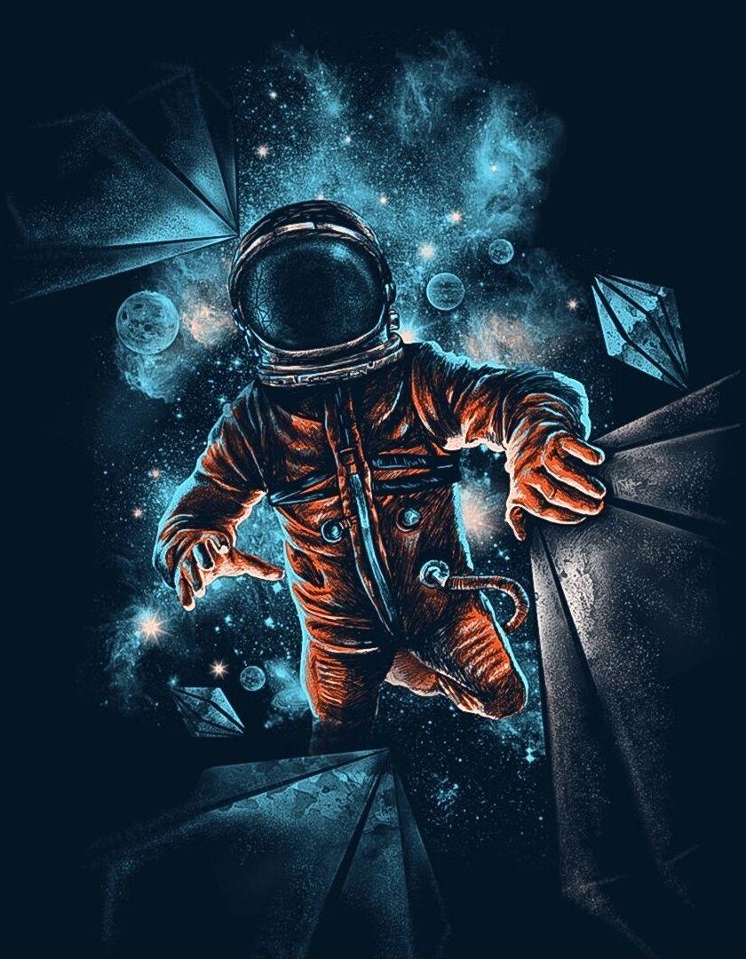 840x1080 Phone Astronaut Anime Wallpaper