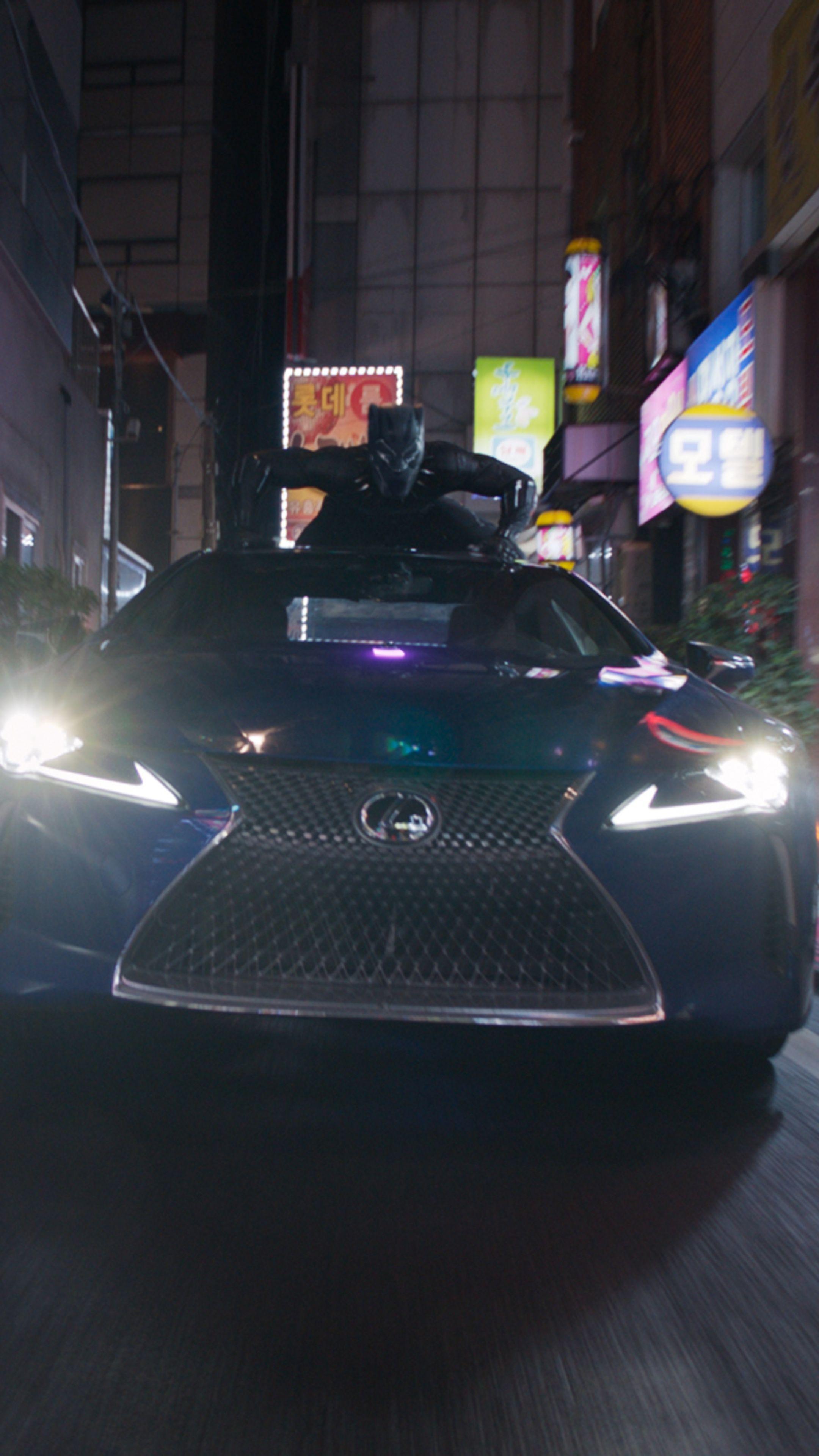 2160x3840 Lexus Black Panther Movie LC 500 Sony Xperia X, XZ, Z5