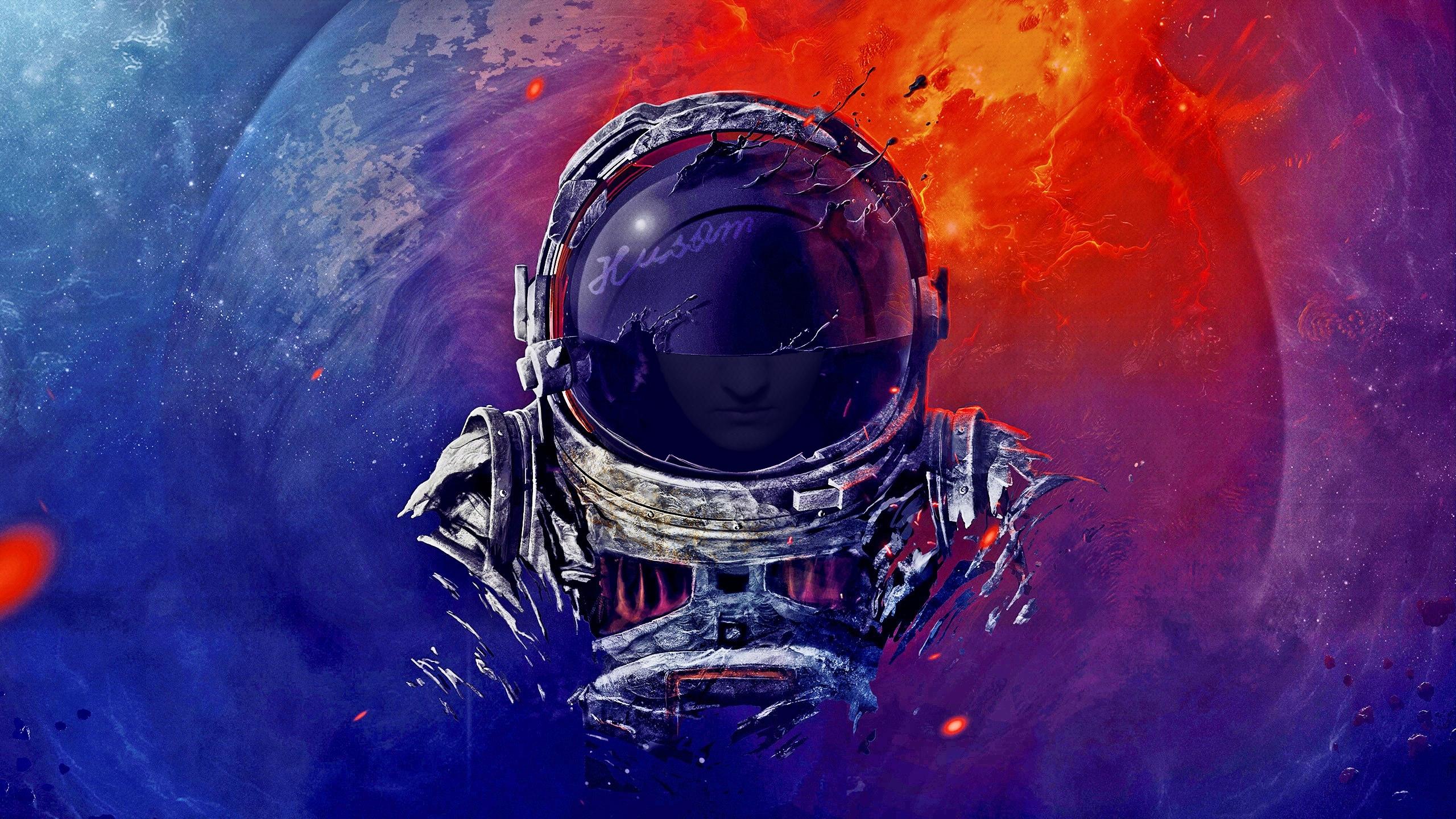2560x1440 #astronaut, #science fiction wallpaper HD Wallpaper