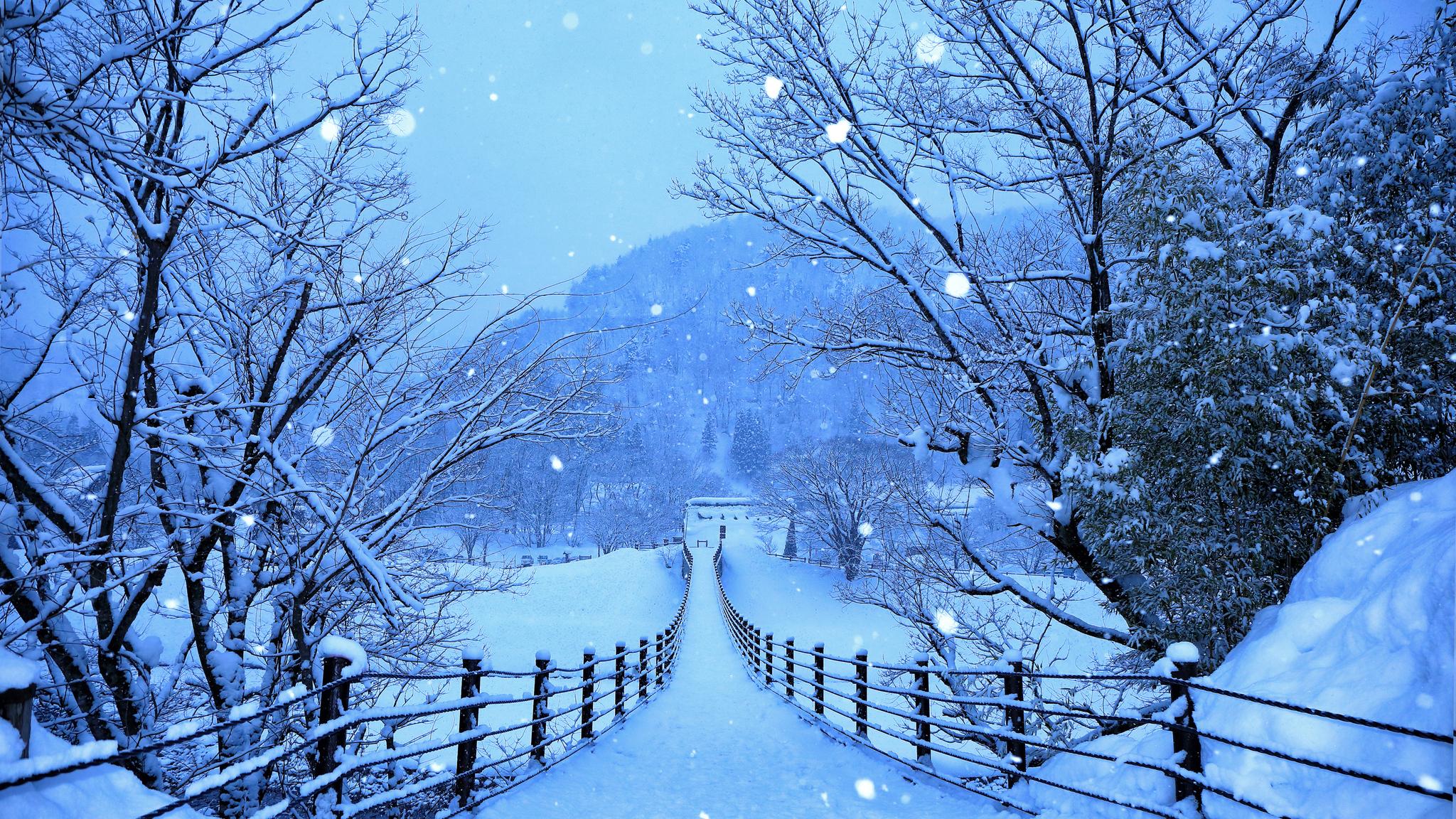 2048x1152 Winter Roads Of Japan 4k 2048x1152 Resolution HD 4k Wallpaper, Image, Background, Photo and Picture