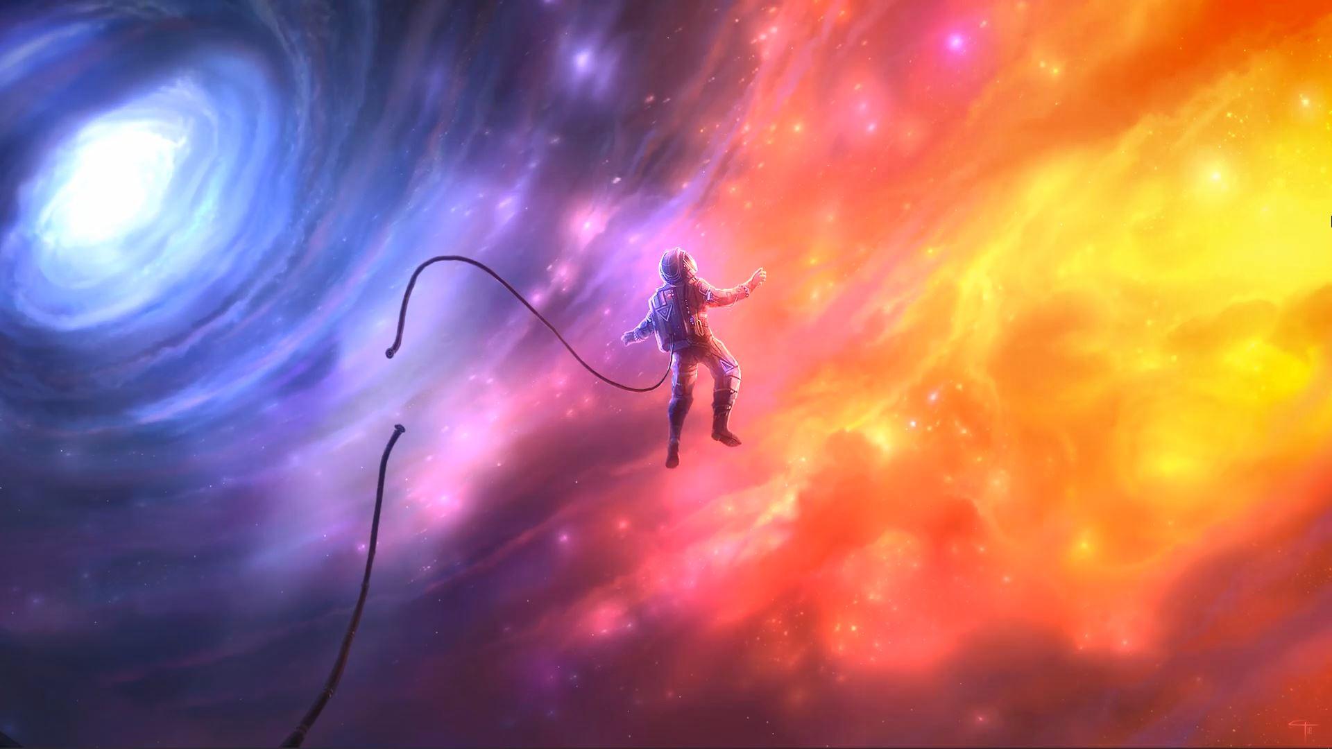 1920x1080 Astronaut Lost In Deep Space Live Wallpaper