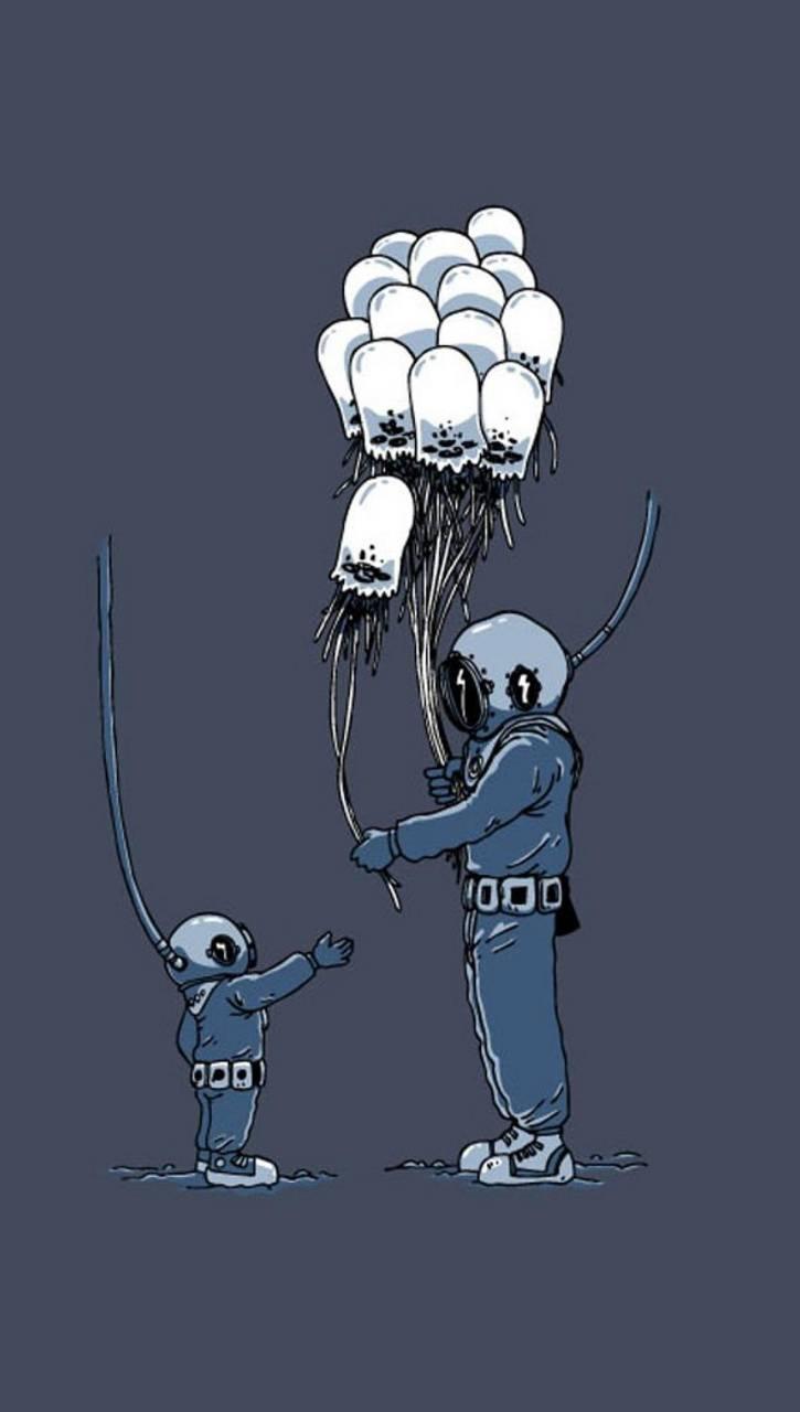 725x1280 Download Funny Astronaut HD Wallpaper and Background