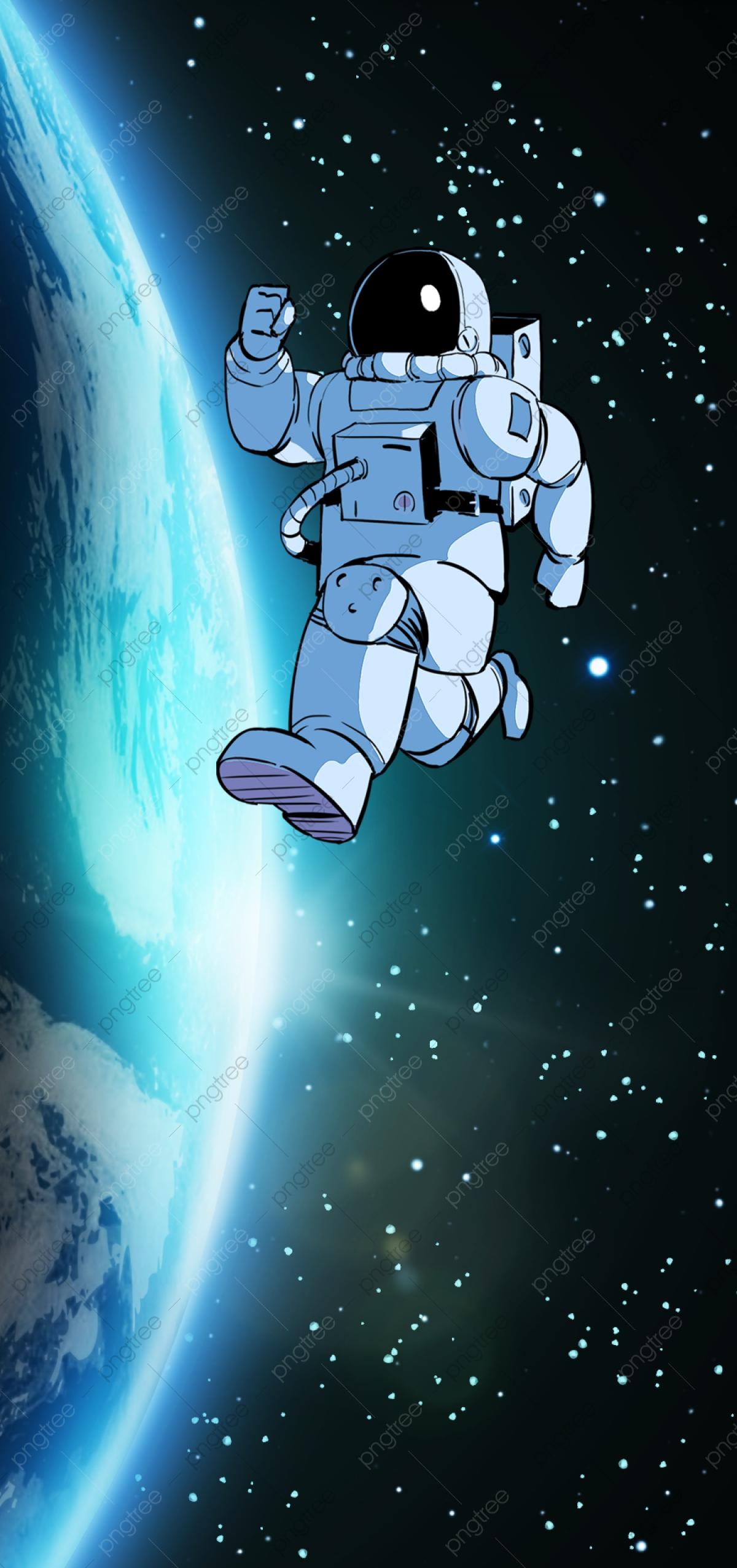 1200x2553 Space Walk Astronaut Space Planet Background, Cartoon Astronauts, Planet, Cosmic Background Background Image for Free Download