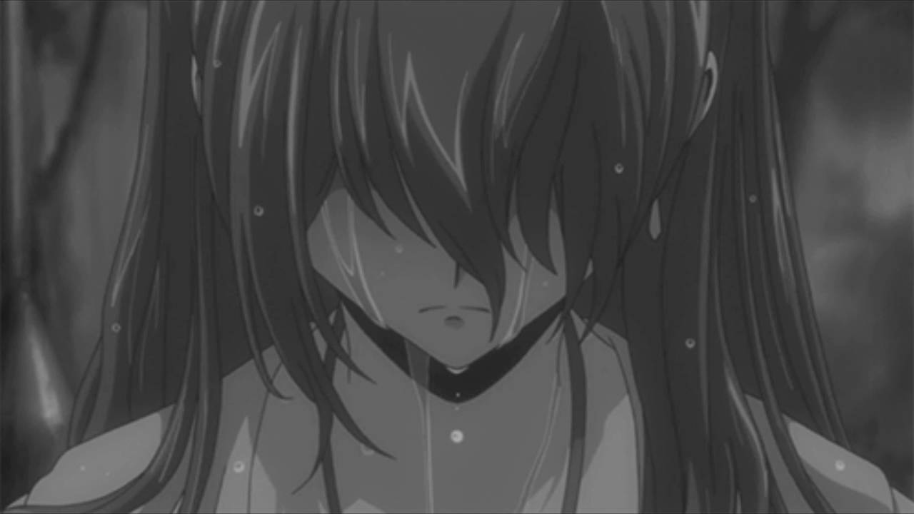 Sad Anime Girl Black and White Wallpapers - Boots For Women