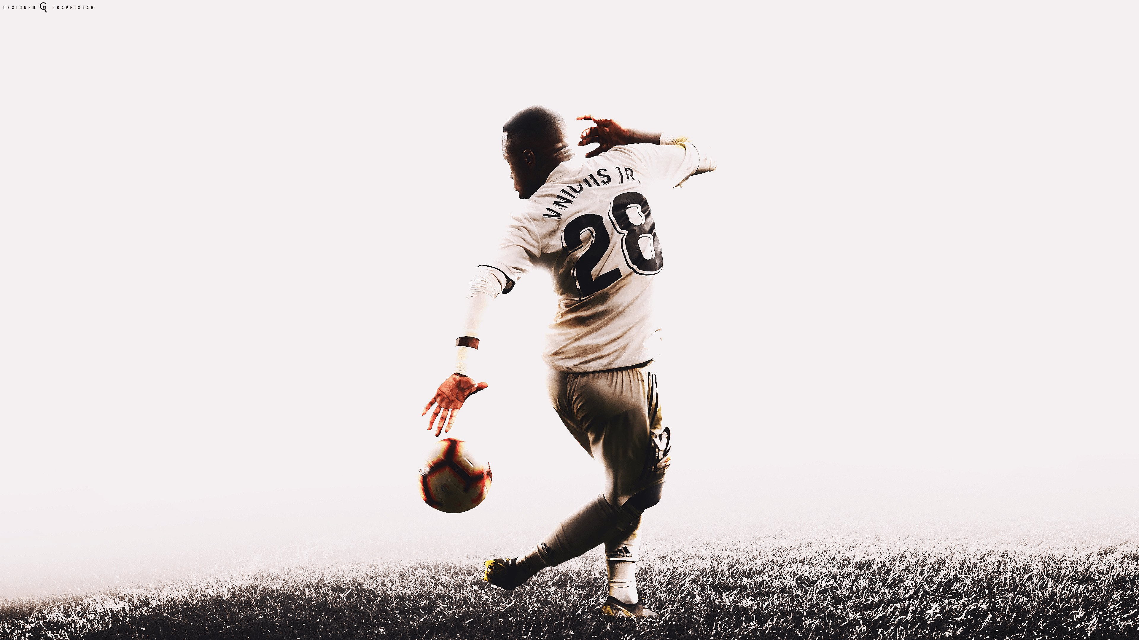 3840x2160 Brazilian Real Madrid C F Soccer Vinicius Junior Wallpaper:3840x2160