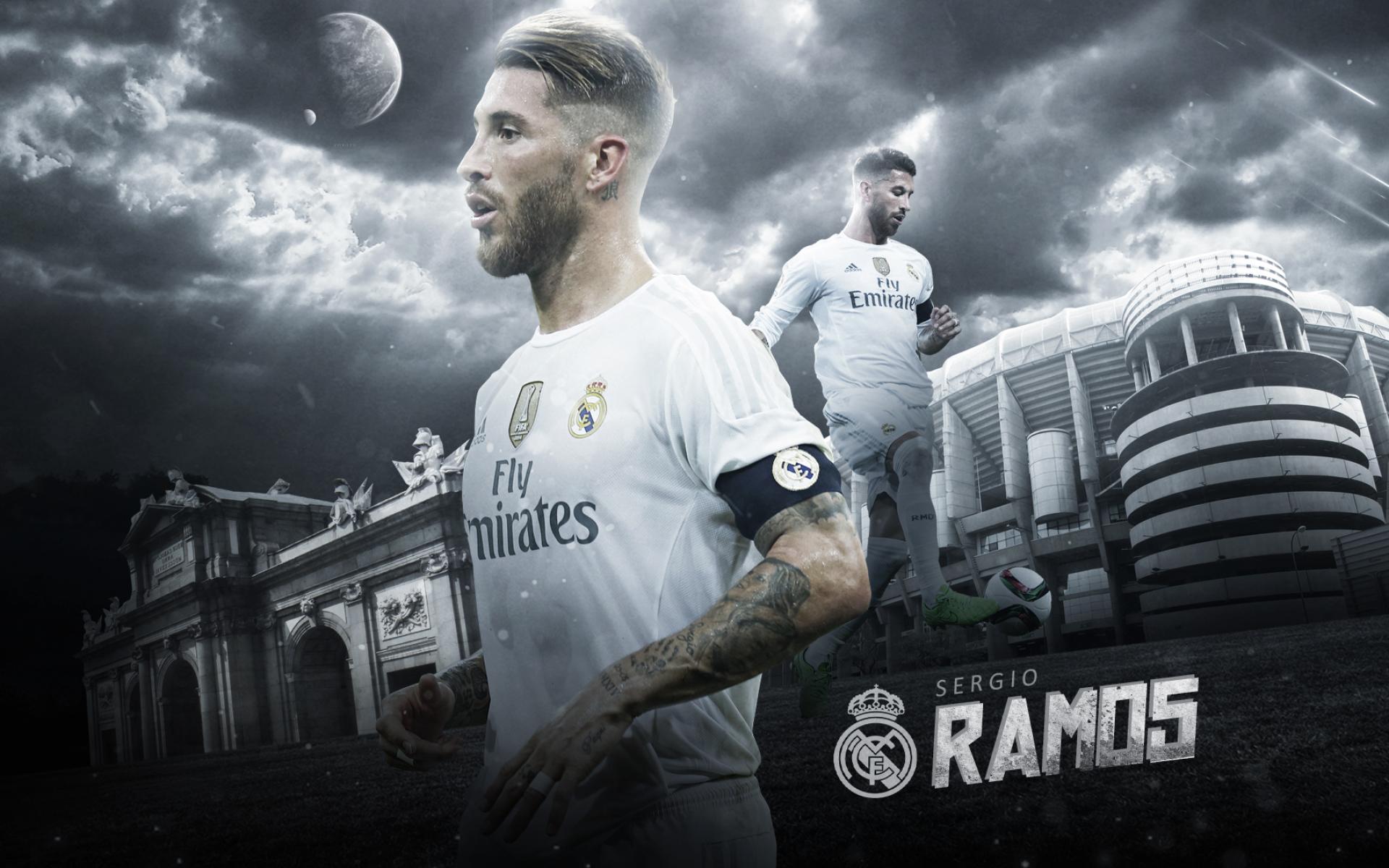 1920x1200 Sergio Ramos, Fan Art, Spanish Footballers, Real Madrid Ramos Desktop Wallpaper 4k