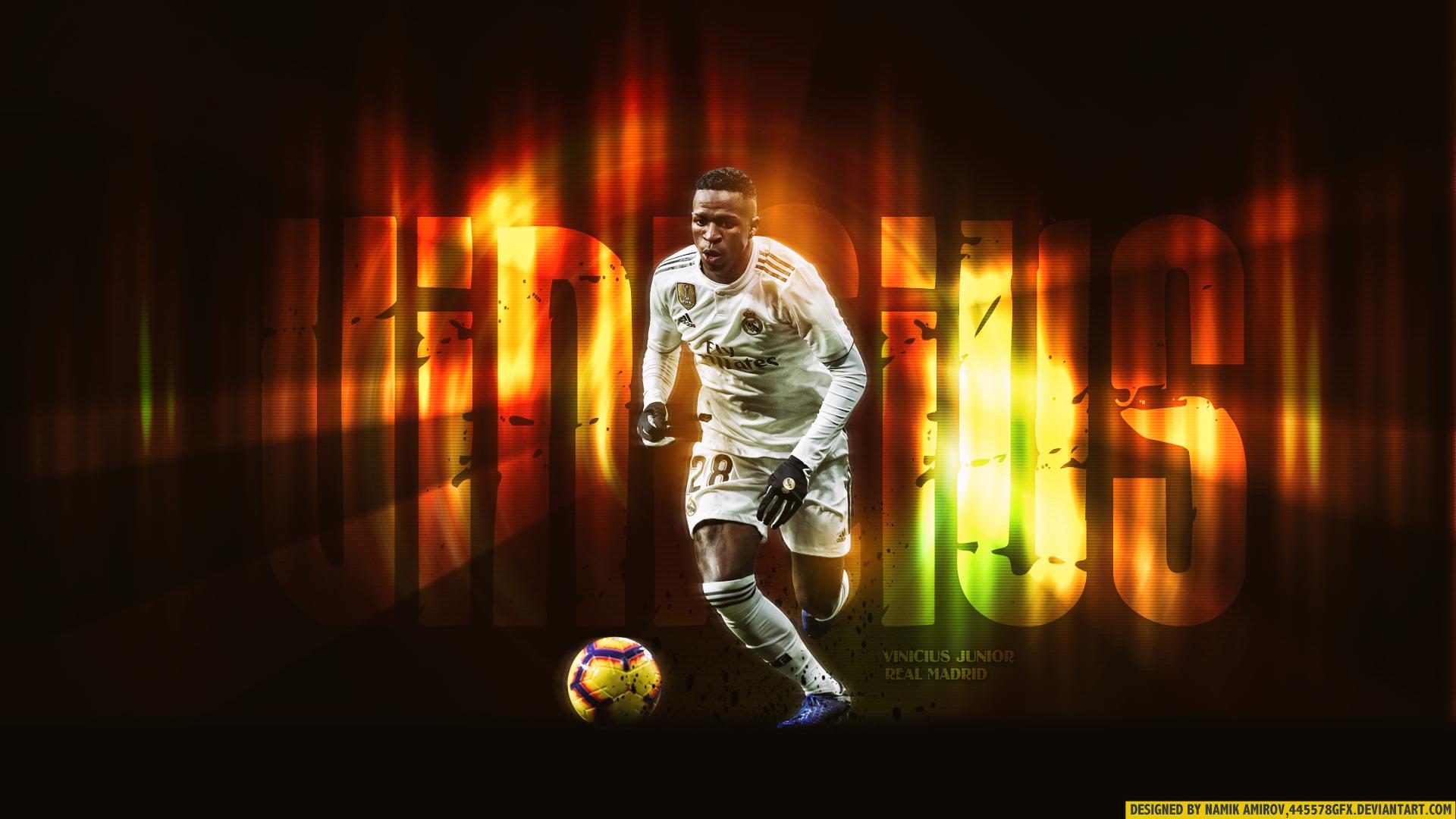 1920x1080 Brazilian Real Madrid C F Soccer Vinicius Junior Wallpaper:1920x1080