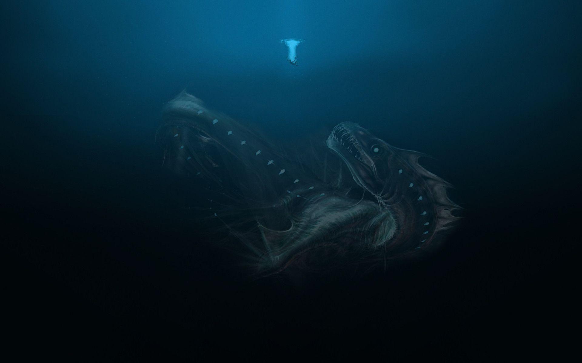 1920x1200 Open ocean is a scary place. Sea monster art, Sea monsters, Ocean monsters