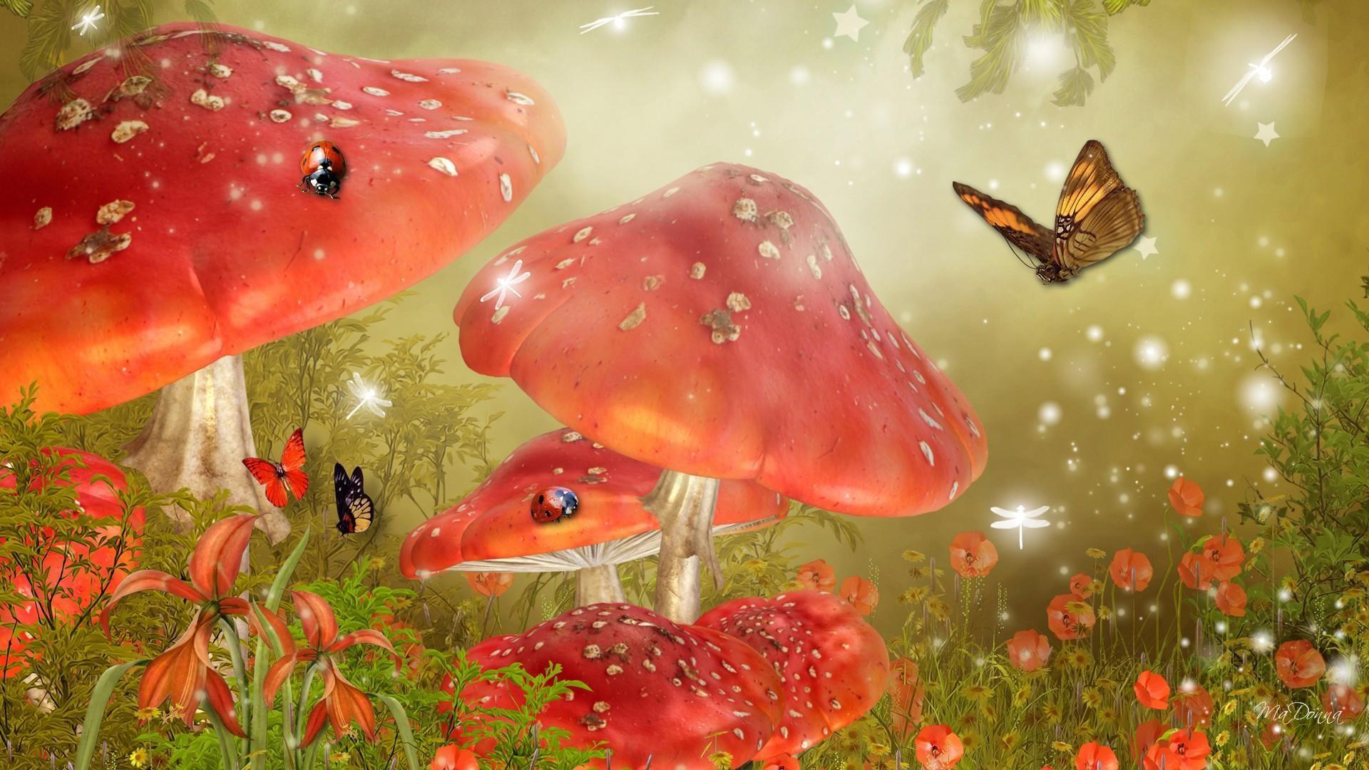 1920x1080 The Best 15 + Blue Mushroom Desktop Wallpaper