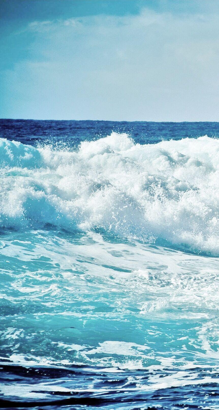 862x1612 Ocean Waves Wallpaper