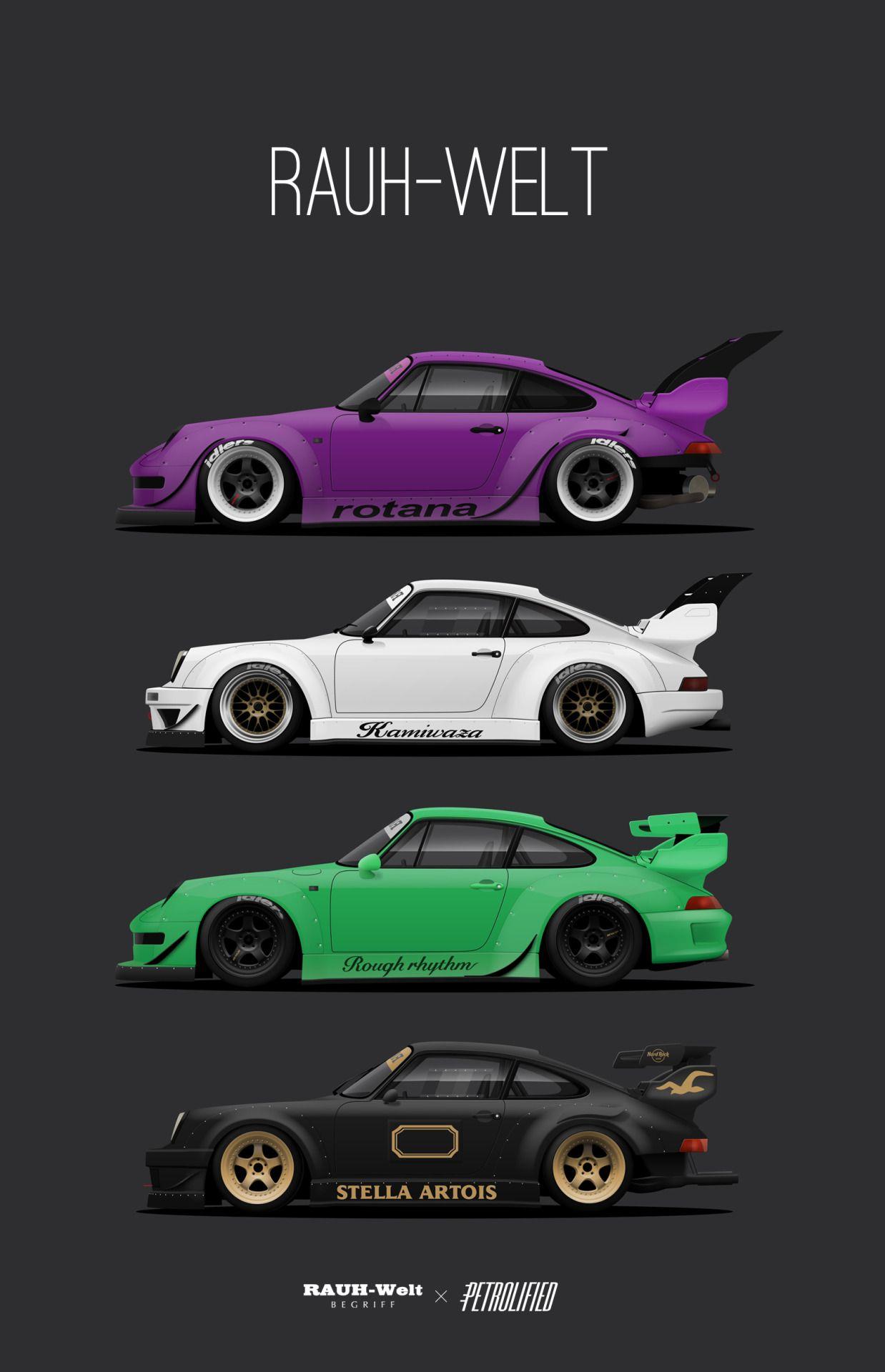 1238x1920 flat6ix: petrolified: RWB Prints Now. is my mind. Porsche, Street racing cars, Art cars