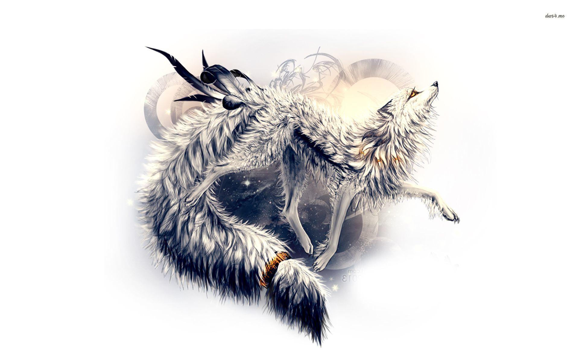 1920x1200 Wolf Art Wallpaper