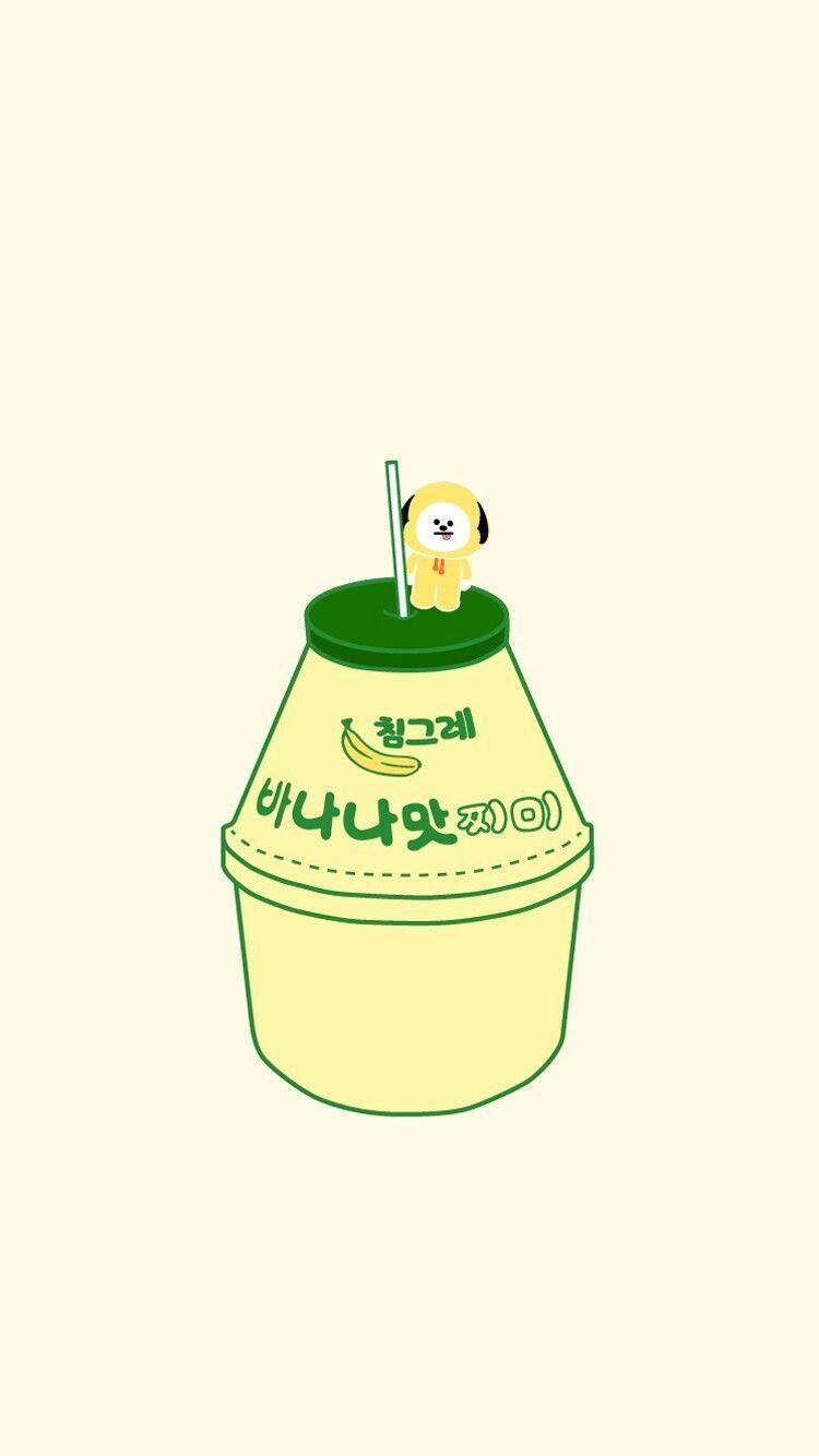 750x1334 Banana Milk Wallpaper