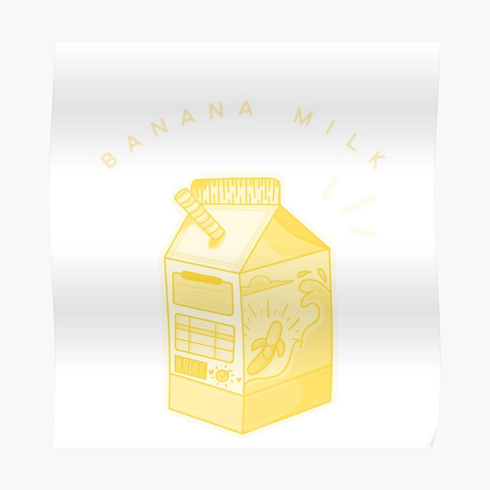 1000x1000 Banana milk carton aesthetic Art Print