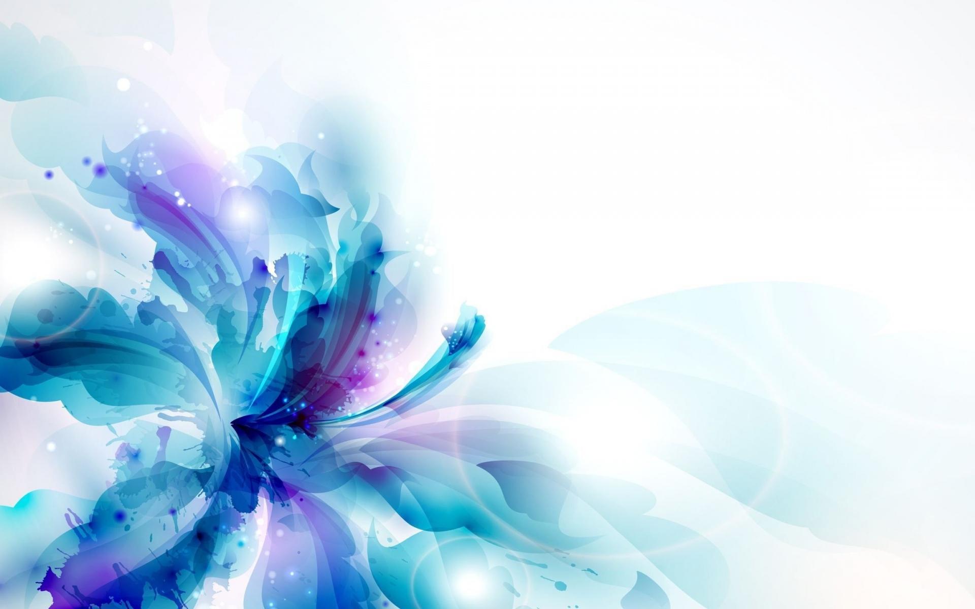 1920x1200 Blue Flower Drawing Abstract desktop PC and Mac wallpaper