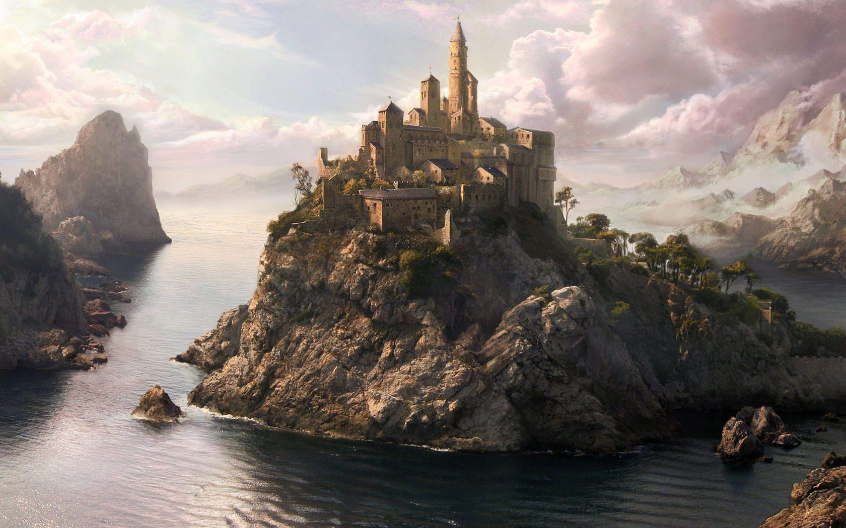1680x1050 Ancient Castle free desktop wallpaper