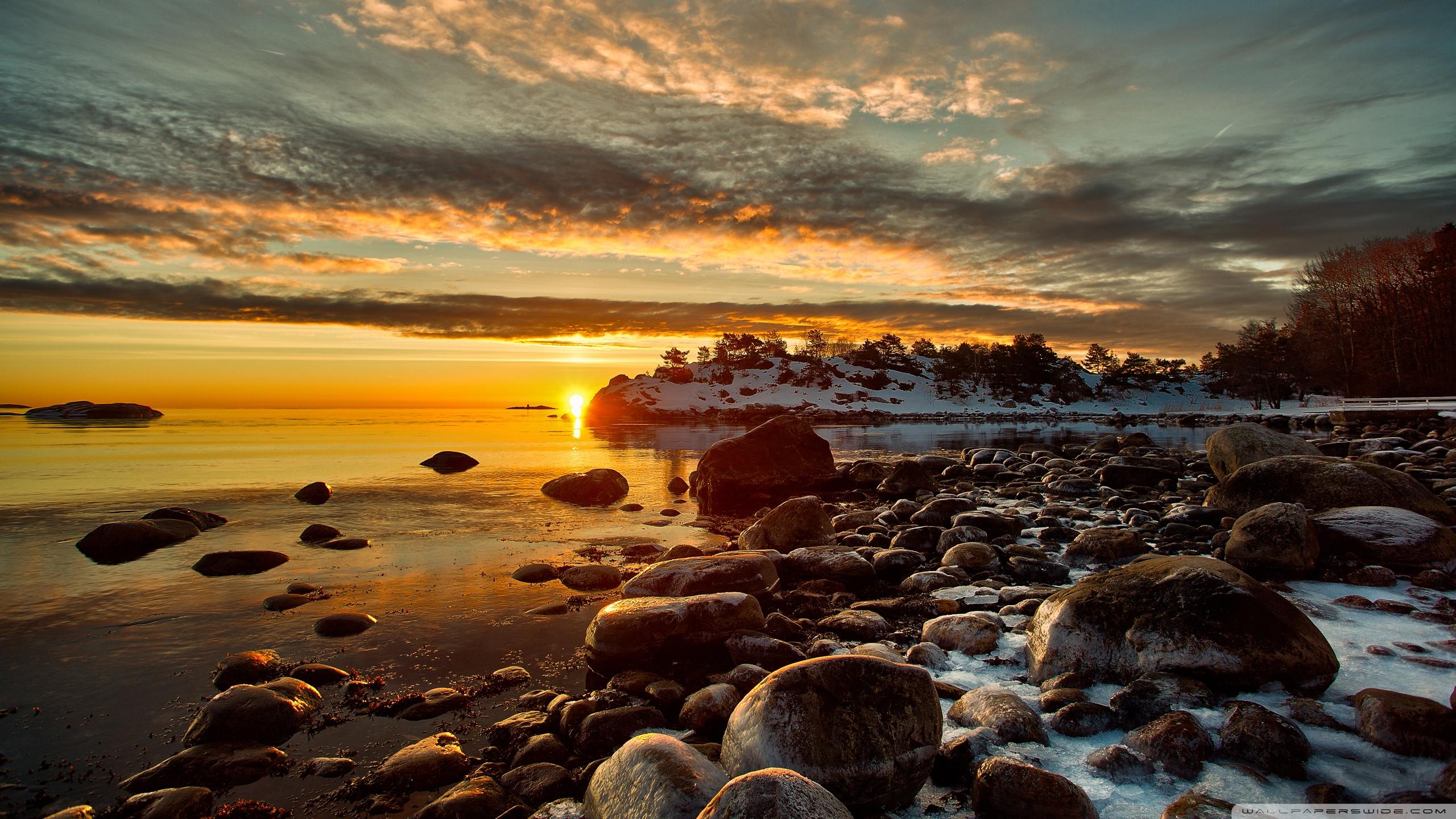 2560x1440 Beautiful Sunset, Winter Ultra HD Desktop Background Wallpaper for 4K UHD TV : Multi Display, Dual Monitor : Tablet