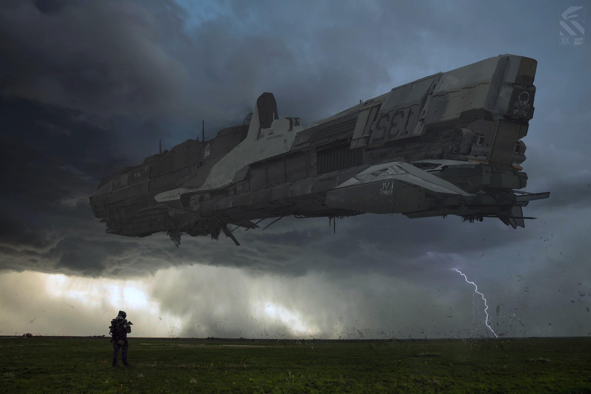 2000x1335 science Fiction, Spaceship, Landscape, Futuristic Wallpaper HD / Desktop and Mobile Background