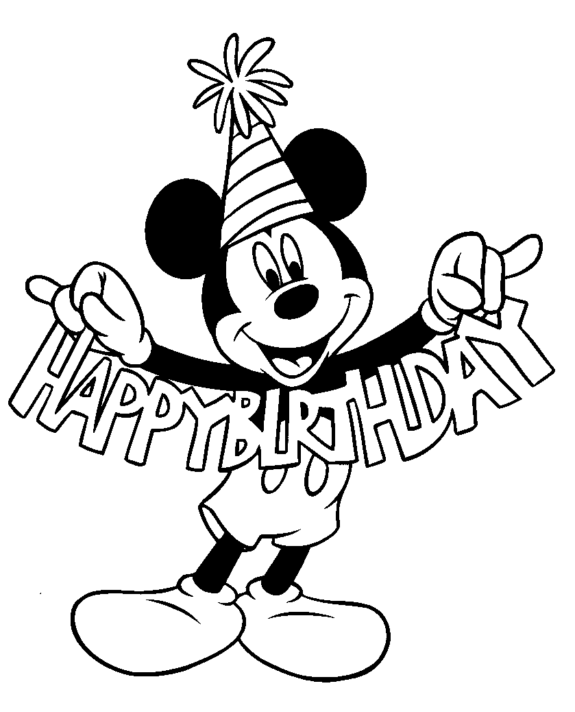 839x1038 mickey mouse birthday coloring pages
