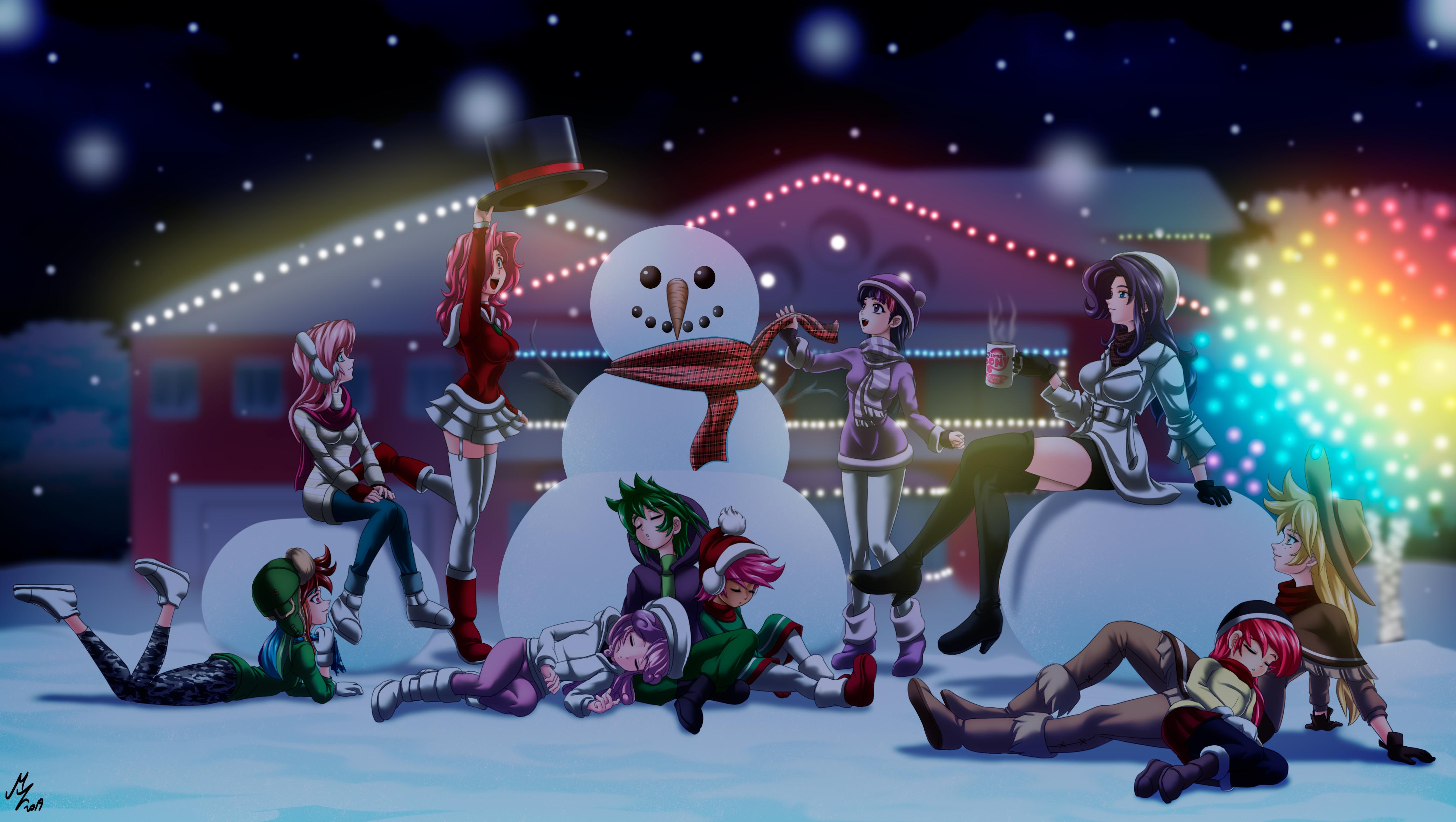 4154x2346 Anime Girls Celebrating Christmas 4k Wallpaper, HD Anime Wallpaper, 4k Wallpaper, Image, Background, Photos and Picture