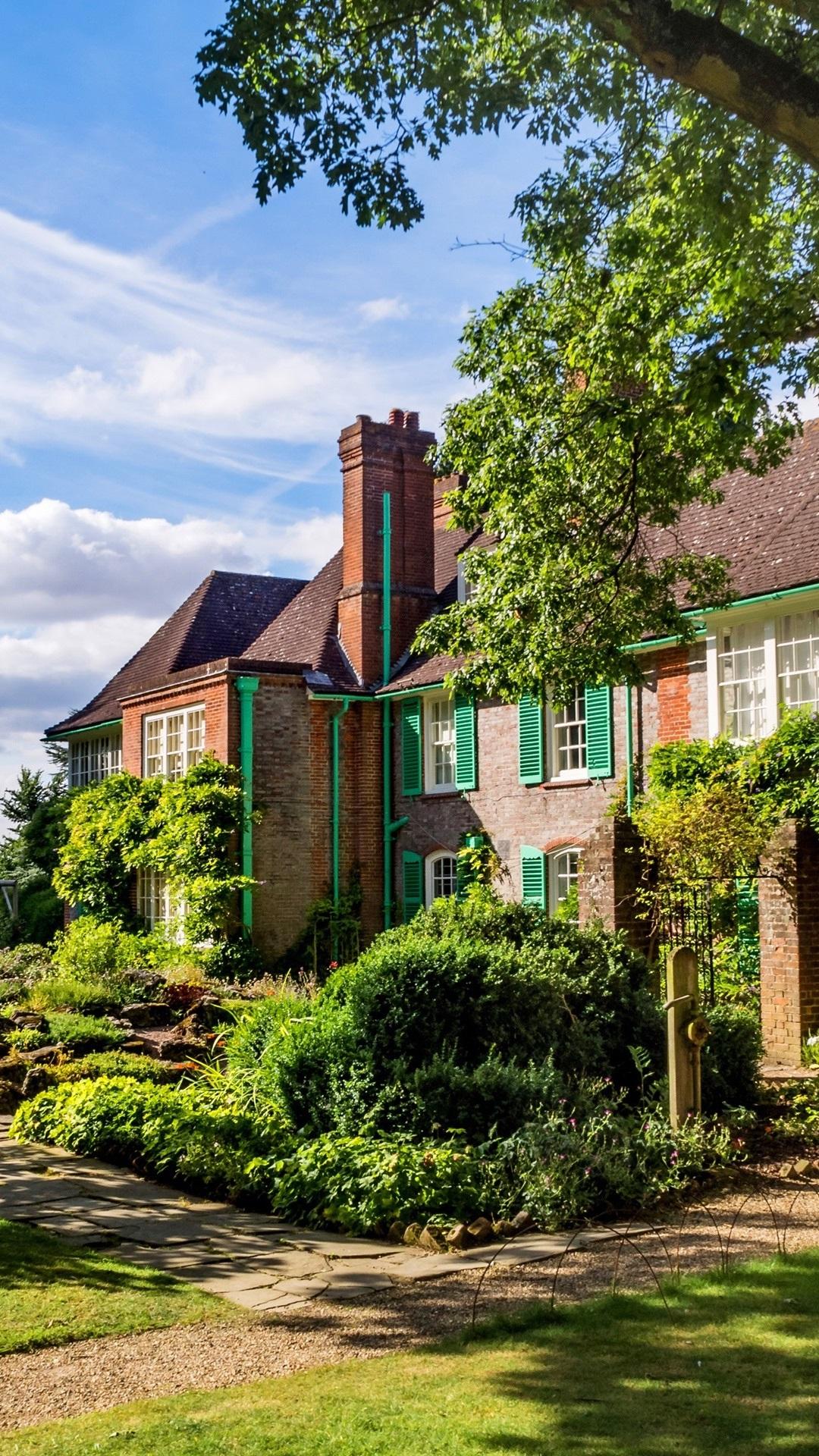 1080x1920 Wallpaper England, Oxford, bushes, trees, grass, houses, sunny day 2560x1920 HD Picture, Image