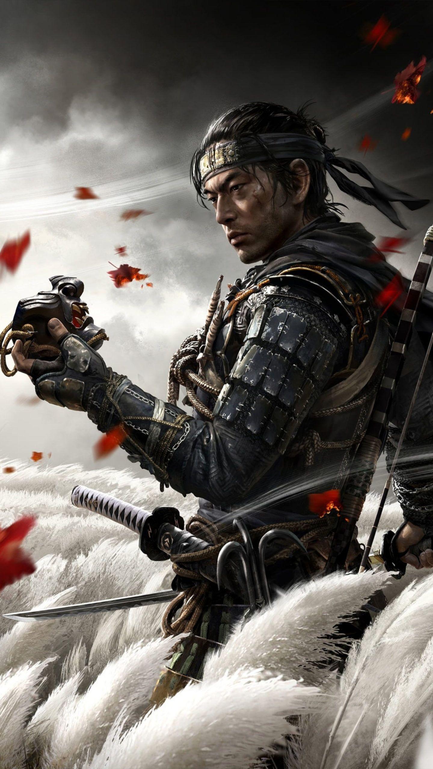 1440x2560 Ghost of Tsushima 2020 4K Ultra HD Mobile Wallpaper. Samurai wallpaper, Ghost of tsushima, Samurai art