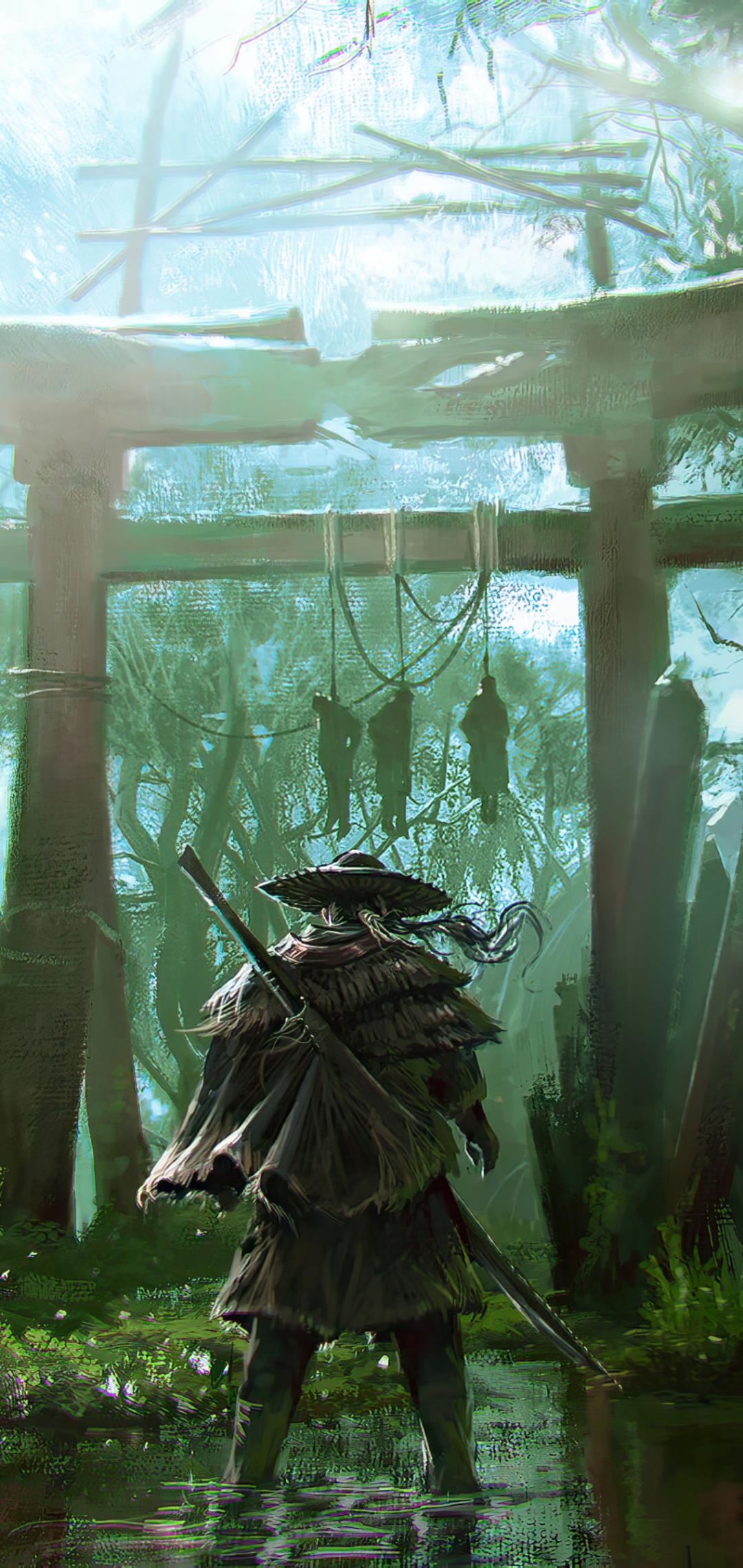 1080x2280 Video Game Ghost Of Tsushima