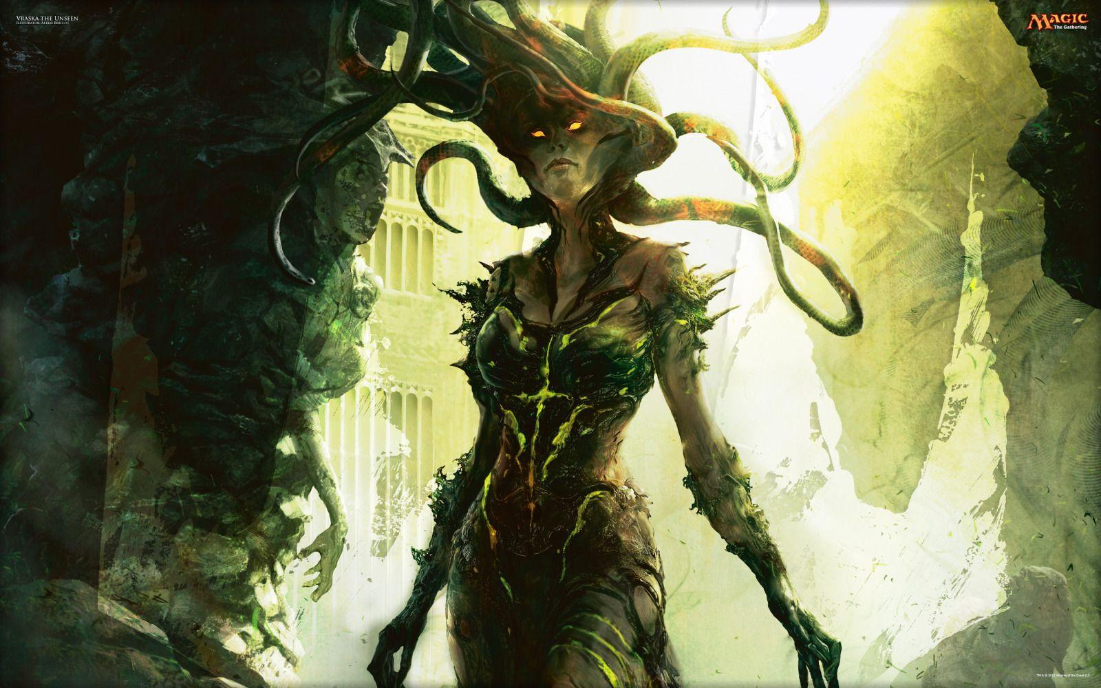 1600x1000 Wallpaper of the Week: Vraska the Unseen. Fantasy art, Fantasy creatures, Dryads