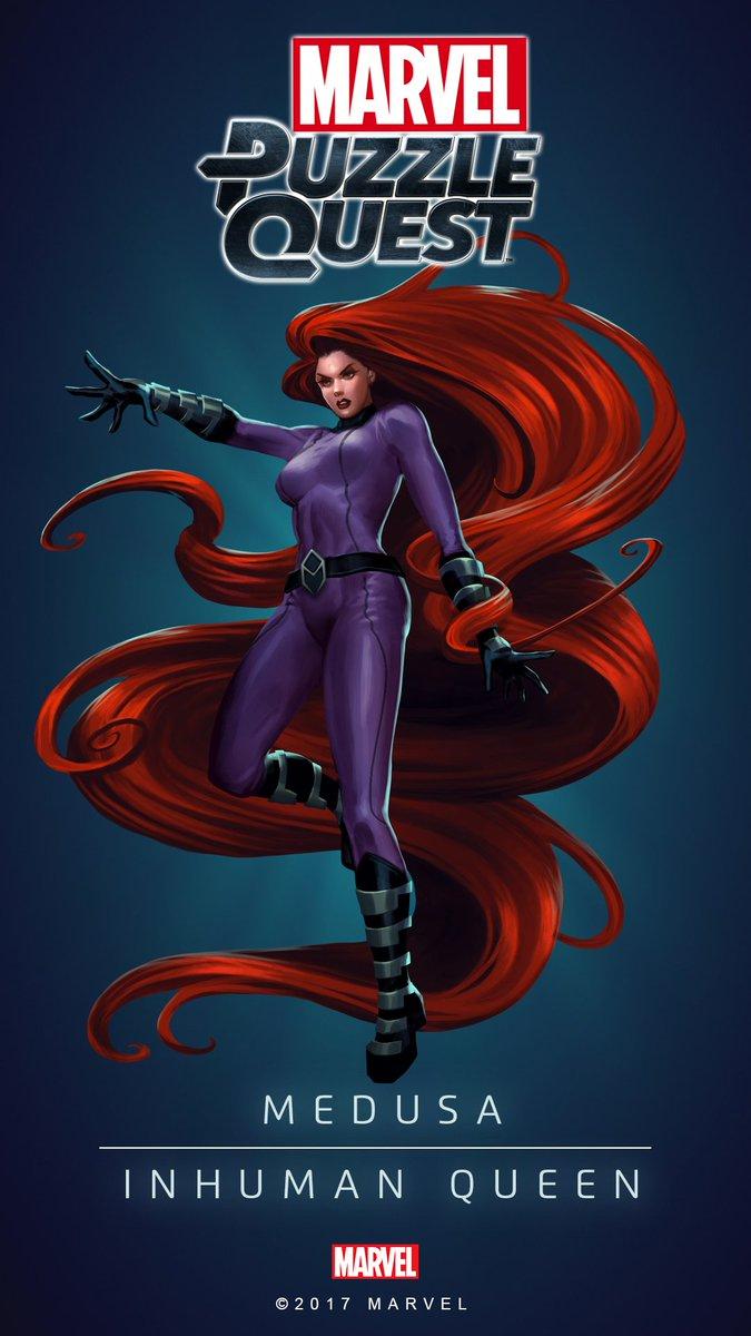 675x1200 Marvel Puzzle Quest way for the Queen of the Inhumans to rule your mobile display with new Medusa wallpaper. #MarvelPuzzleQuest