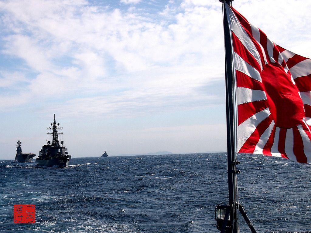 1024x768 Japanese Naval Ships Ki（Rising Sun Flag）』