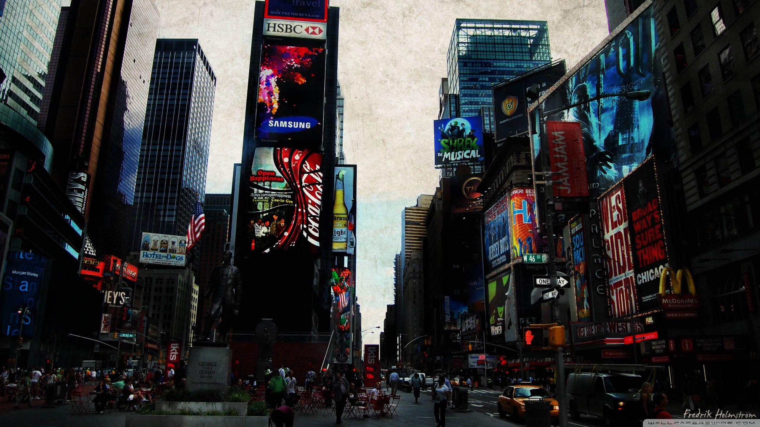 2560x1440 Times Square ❤ 4K HD Desktop Wallpaper for 4K Ultra HD TV • Wide
