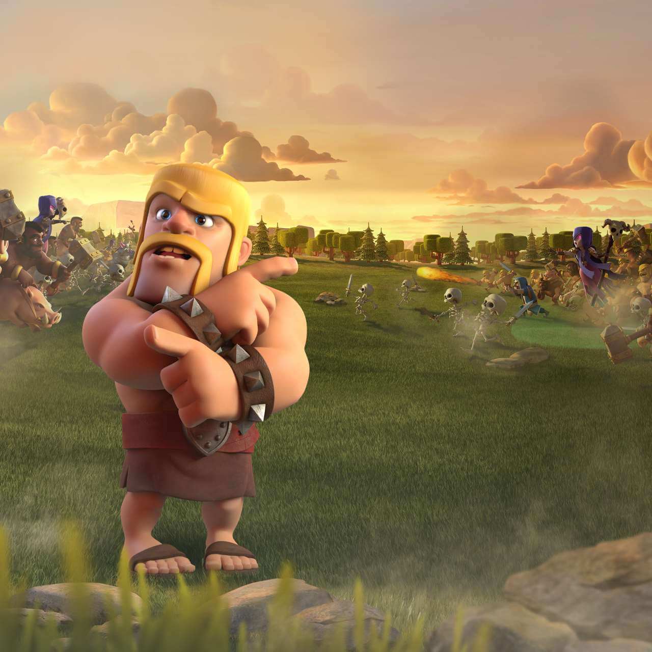 1280x1280 coc wallpaper, animation, adventure game, grass, photography, animated cartoon, strategy video game, massively multiplayer online role playing game
