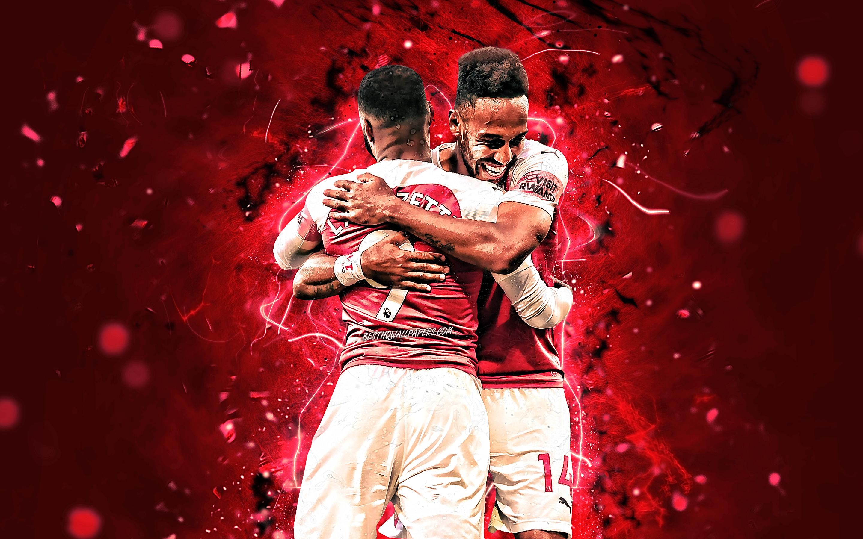 2880x1800 Pierre Emerick Aubameyang, Alexandre Lacazette, Goal, Wallpaper Aubameyang And Lacazette