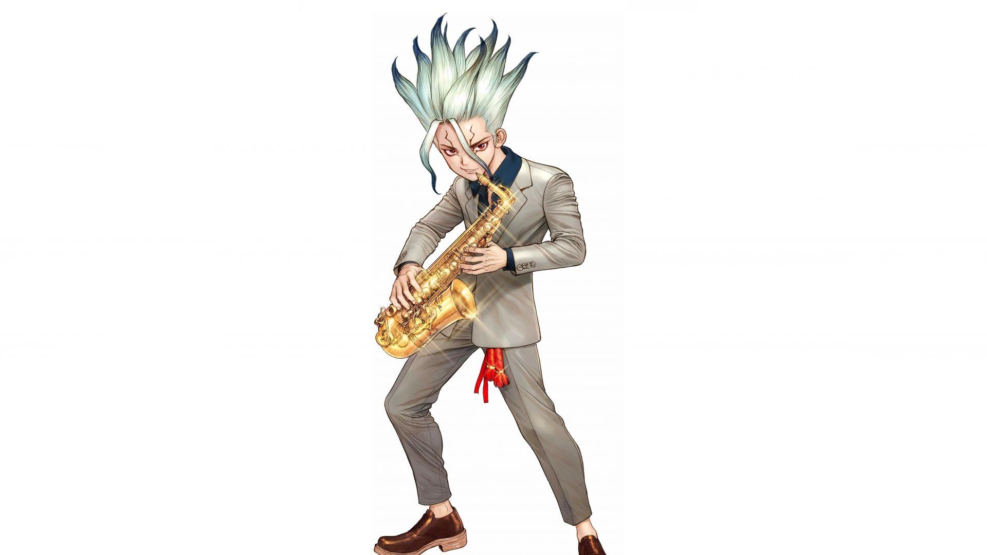 1920x1080 Desktop wallpaper anime boy, dr. stone, minimal, senku ishigami, HD image, picture, background, f0ea60