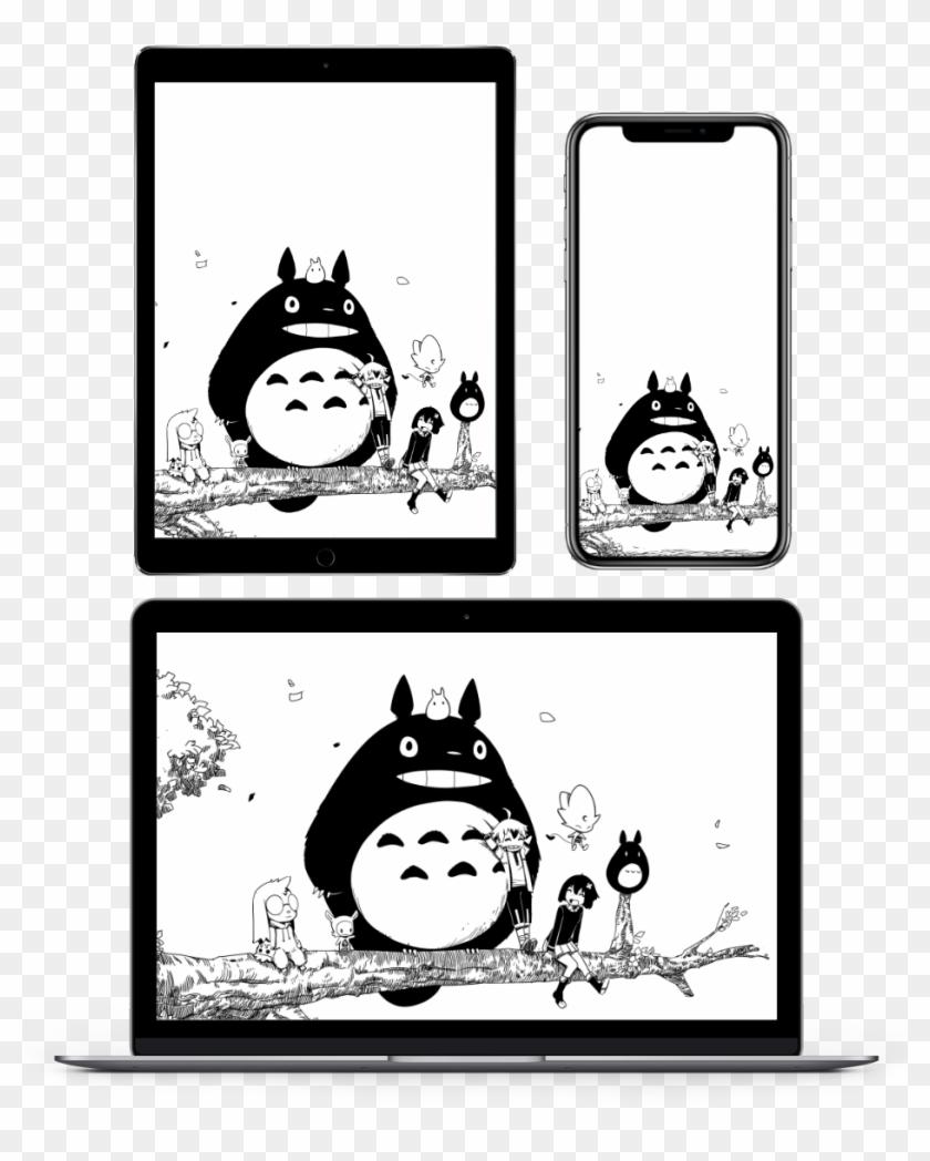 840x1048 Sen And Kai Totoro Wallpaper, HD Png Download