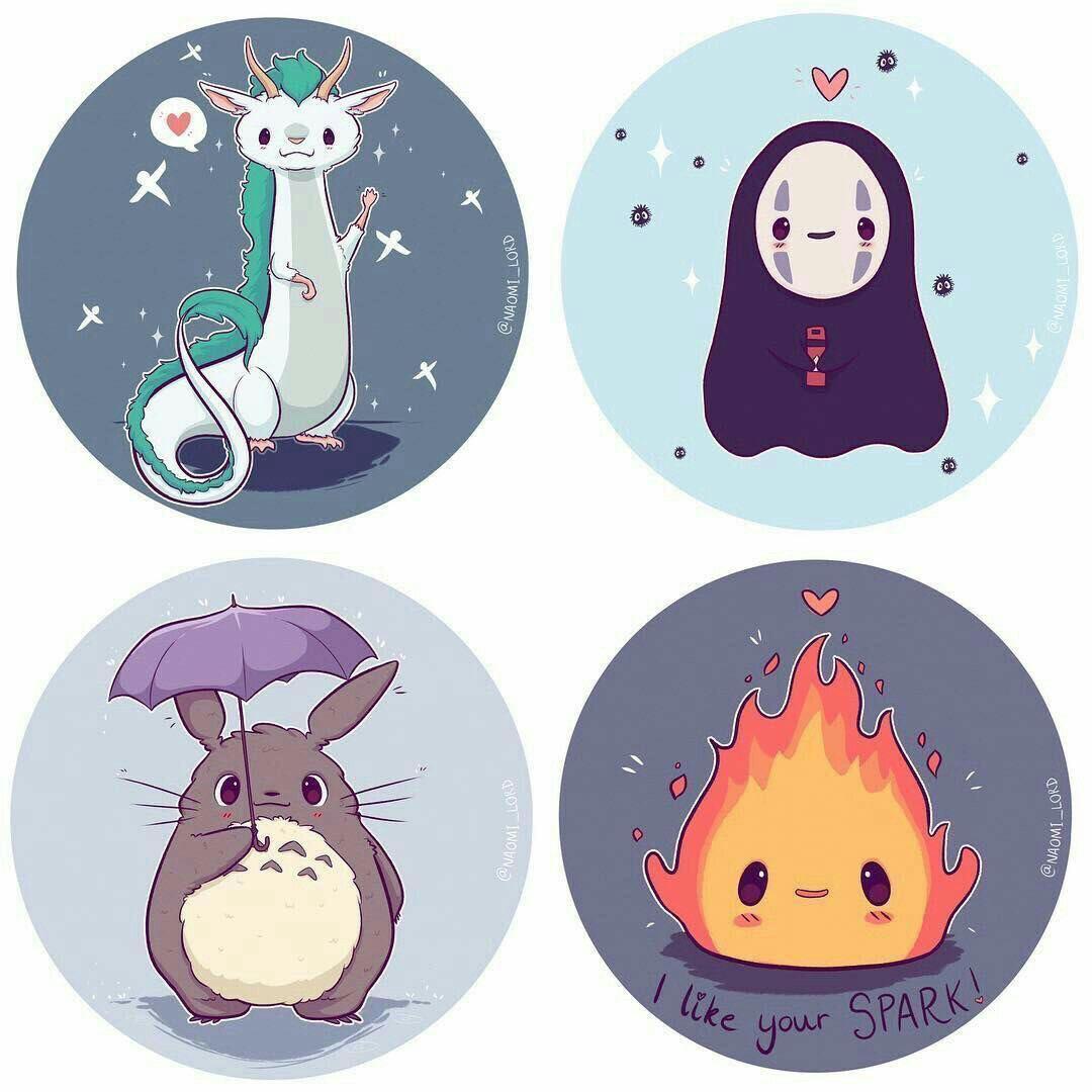 1080x1080 Studio Ghibli Kawaii Art