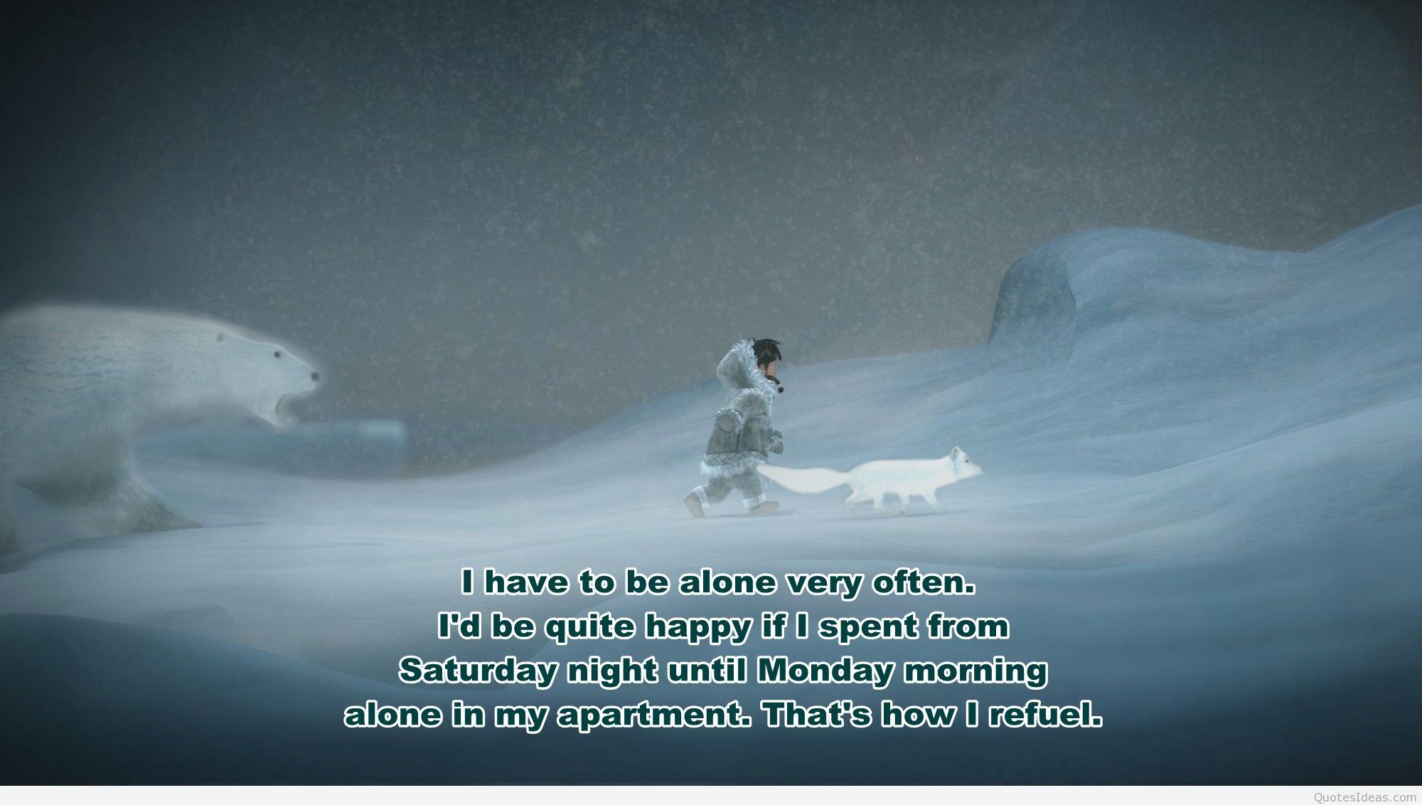 2000x1132 Awesome HD Alone Quote