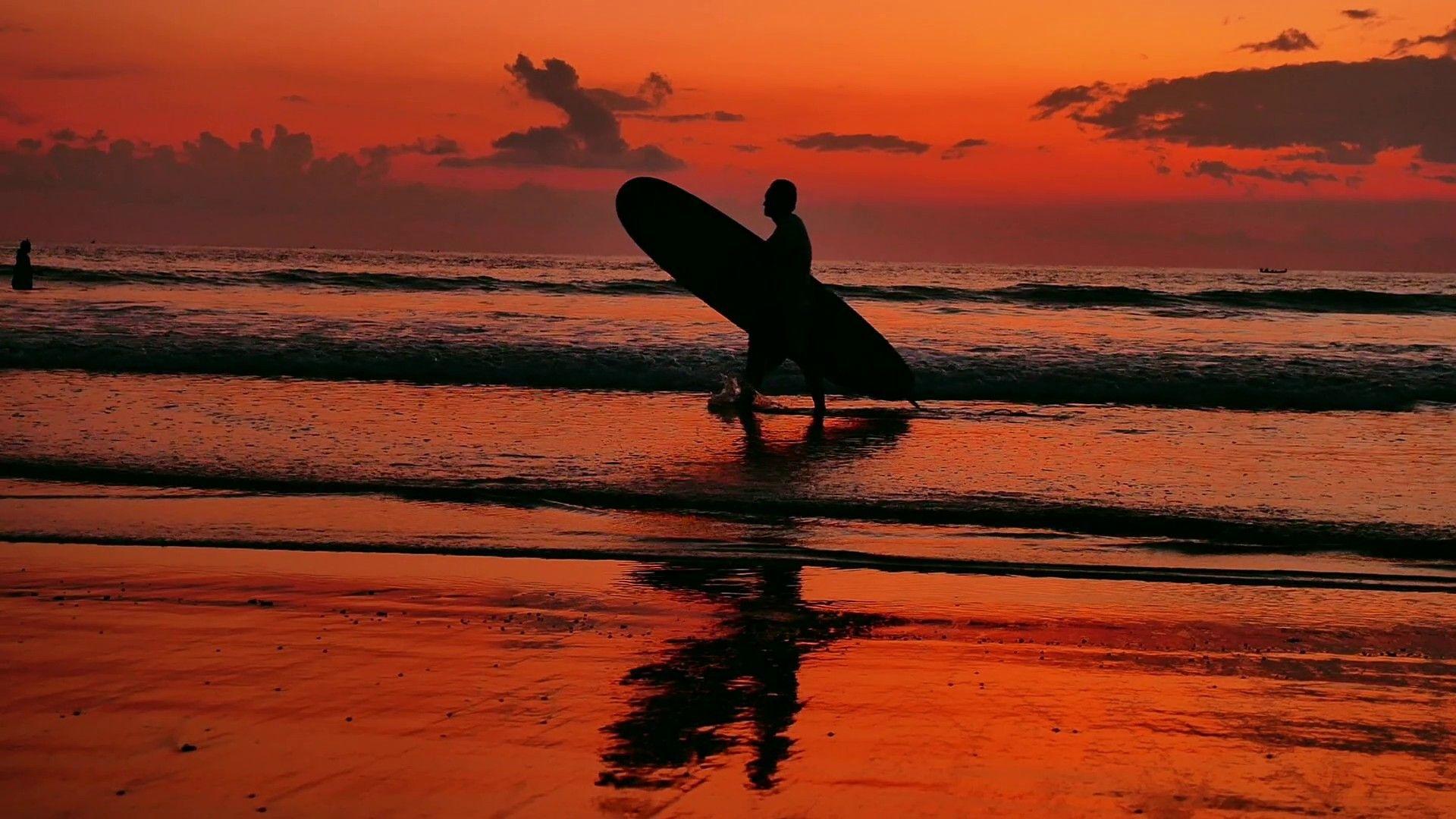 1920x1080 Beach Clouds Hawaii Fire Sea Sky Sunset Shore Water 8k Wallpaper