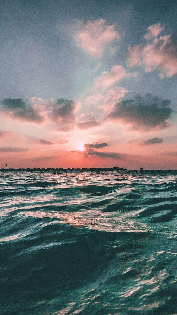 736x1308 Unique Beach Clouds Hawaii Fire Sea Sky Sunset Shore Water 8k