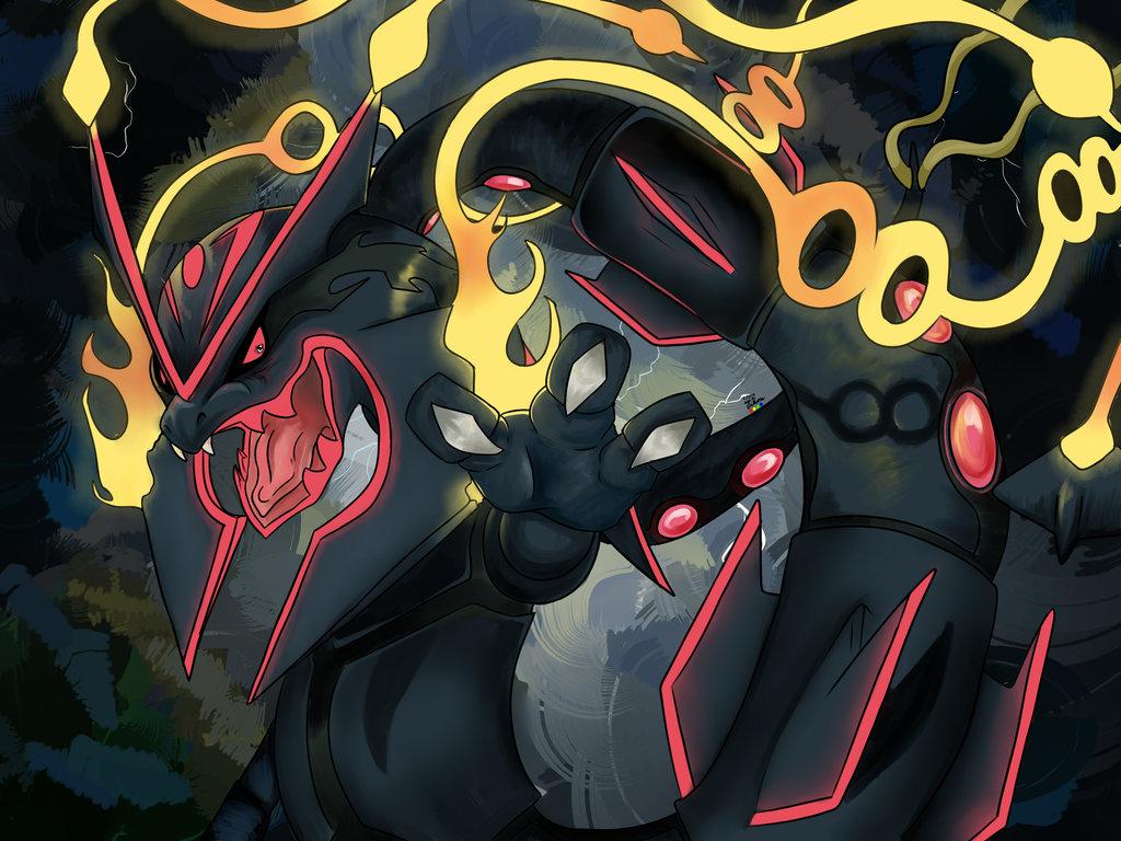 1024x768 Shiny Rayquaza Wallpaper HD