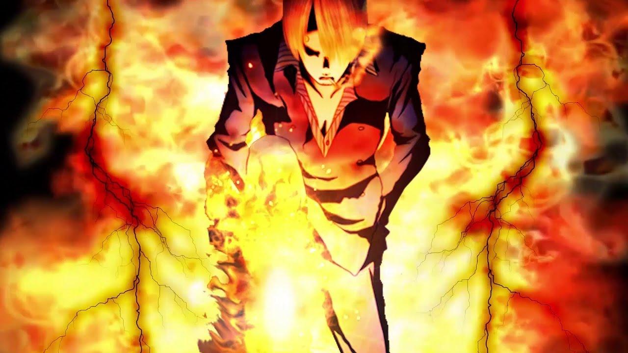 1280x720 wallpaper sanji, cg artwork, anime, flame, fictional character, heat