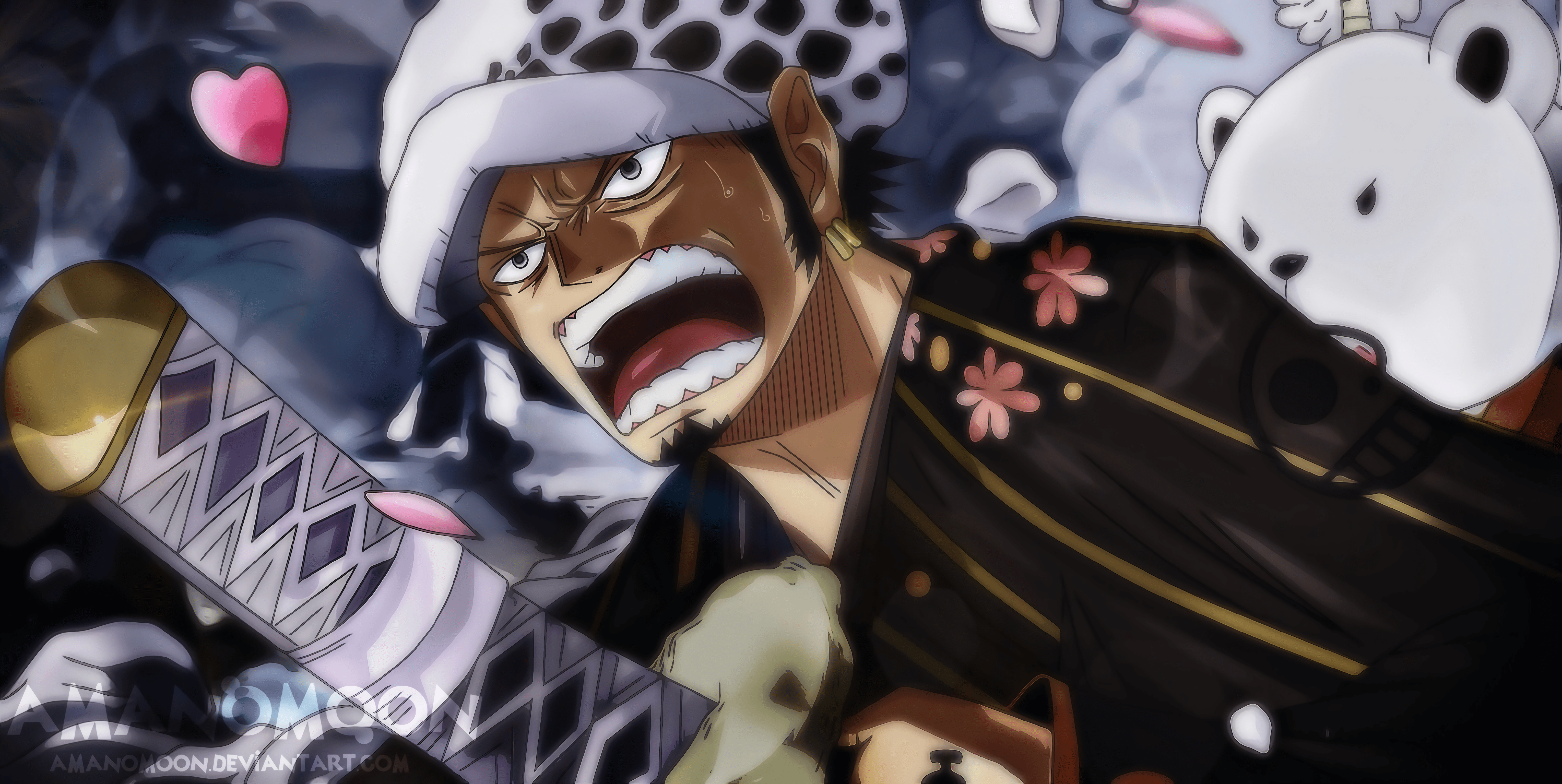 6116x3070 Trafalgar Law, Bepo (One Piece) wallpaper